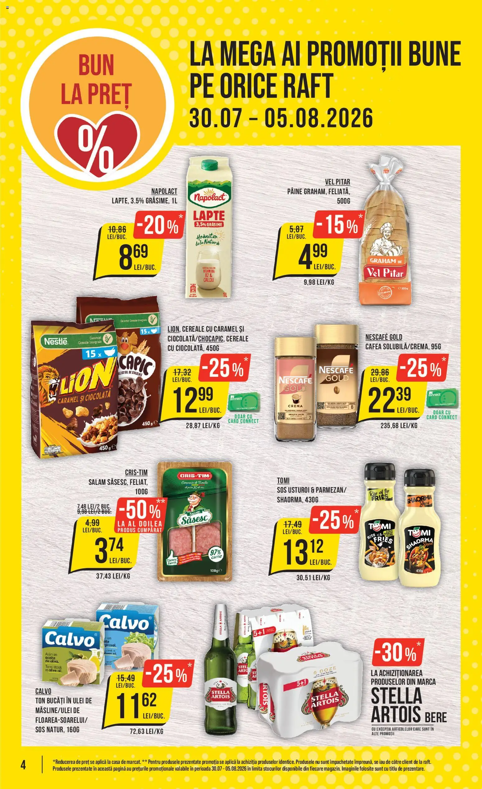 Catalog Mega Image 30 Iulie - 4 August 2026 | Pagina 4 | Produse: Cremă, Ciocolată, Bere, Usturoi