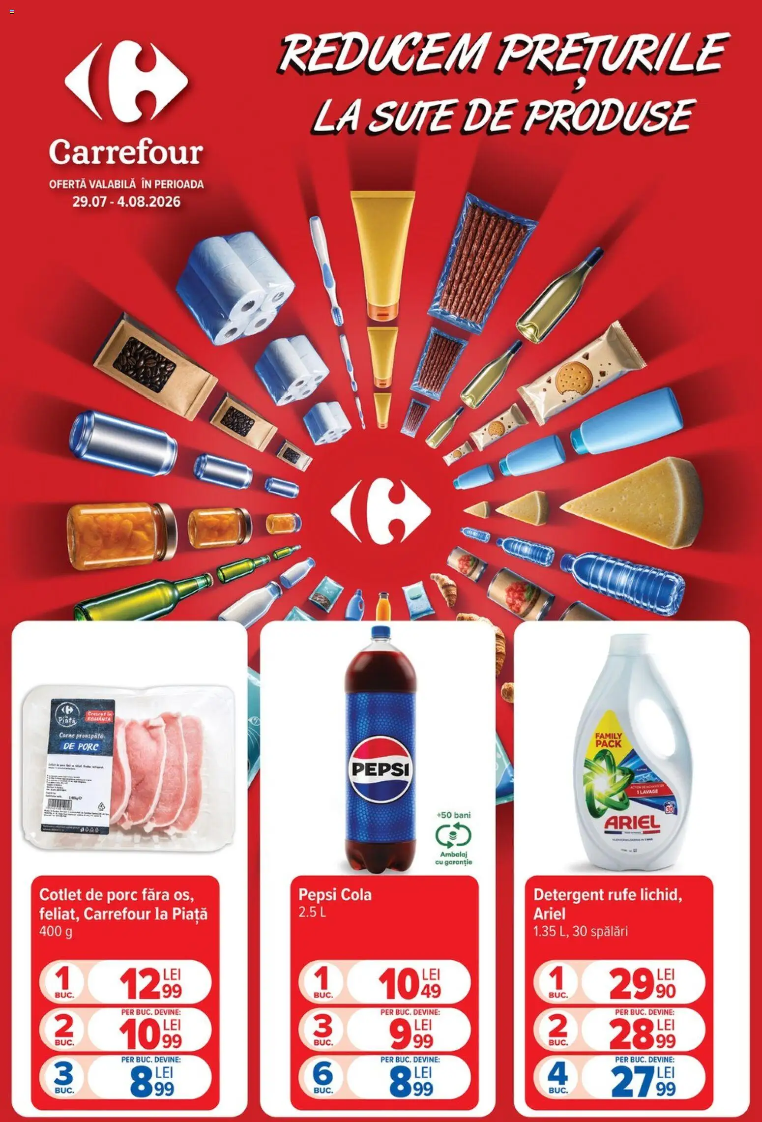 Catalog Carrefour 29 Iulie - 3 August 2026 | Pagina 1 | Produse: Lait de coco, Amerikan servis, Detergent