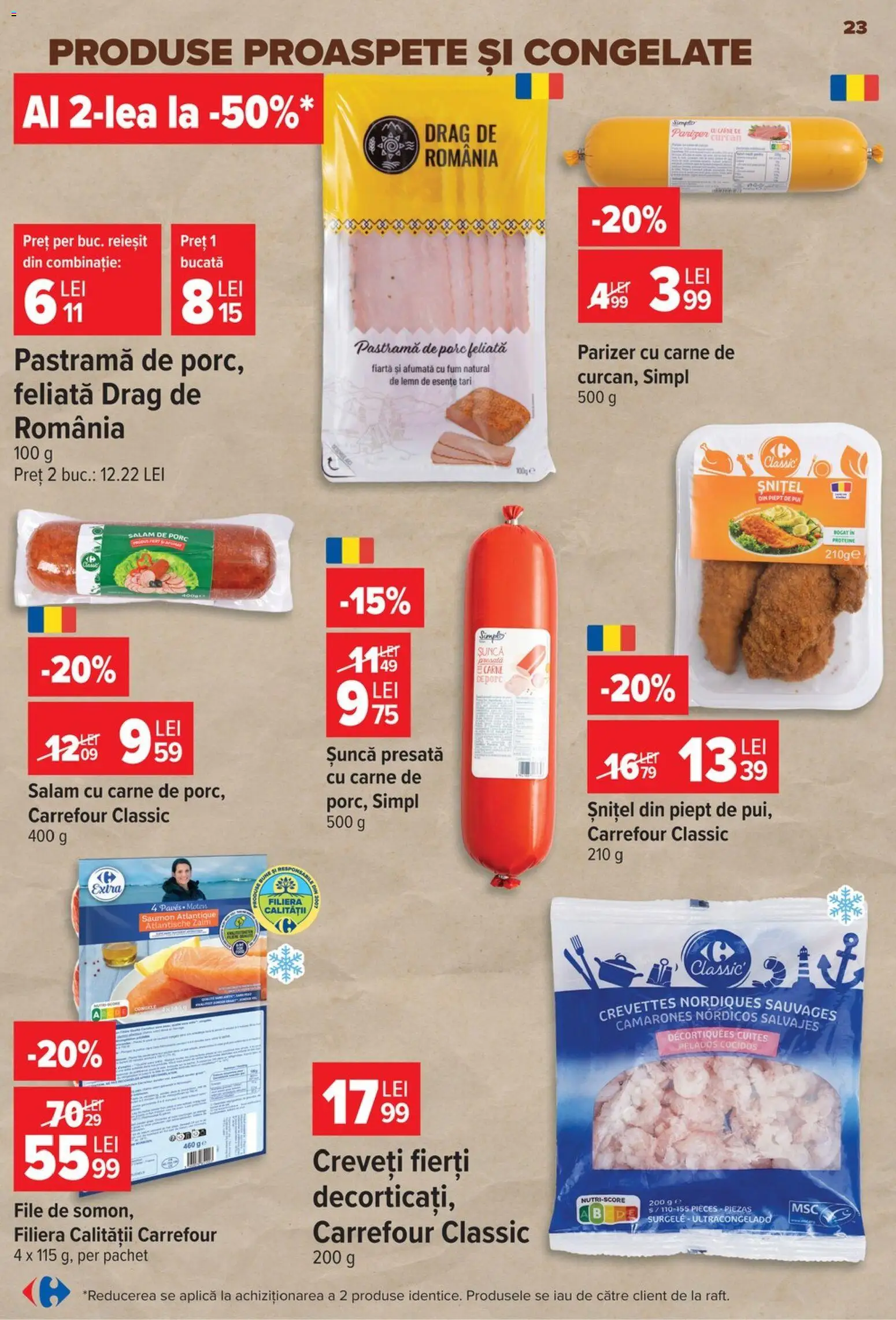 Catalog Carrefour 29 Iulie - 3 August 2026 | Pagina 23 | Produse: Masaüstü kılıfı, Salam, Șuncă, Parizer