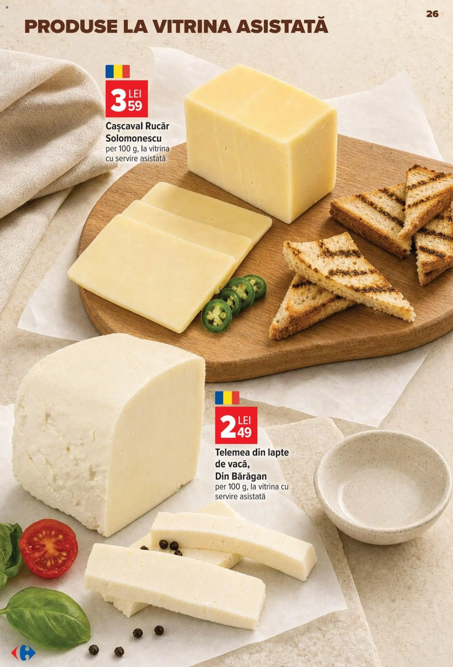 Catalog Carrefour 29 Iulie - 3 August 2026 | Pagina 26 | Produse: Vitrină, Cașcaval, Lapte