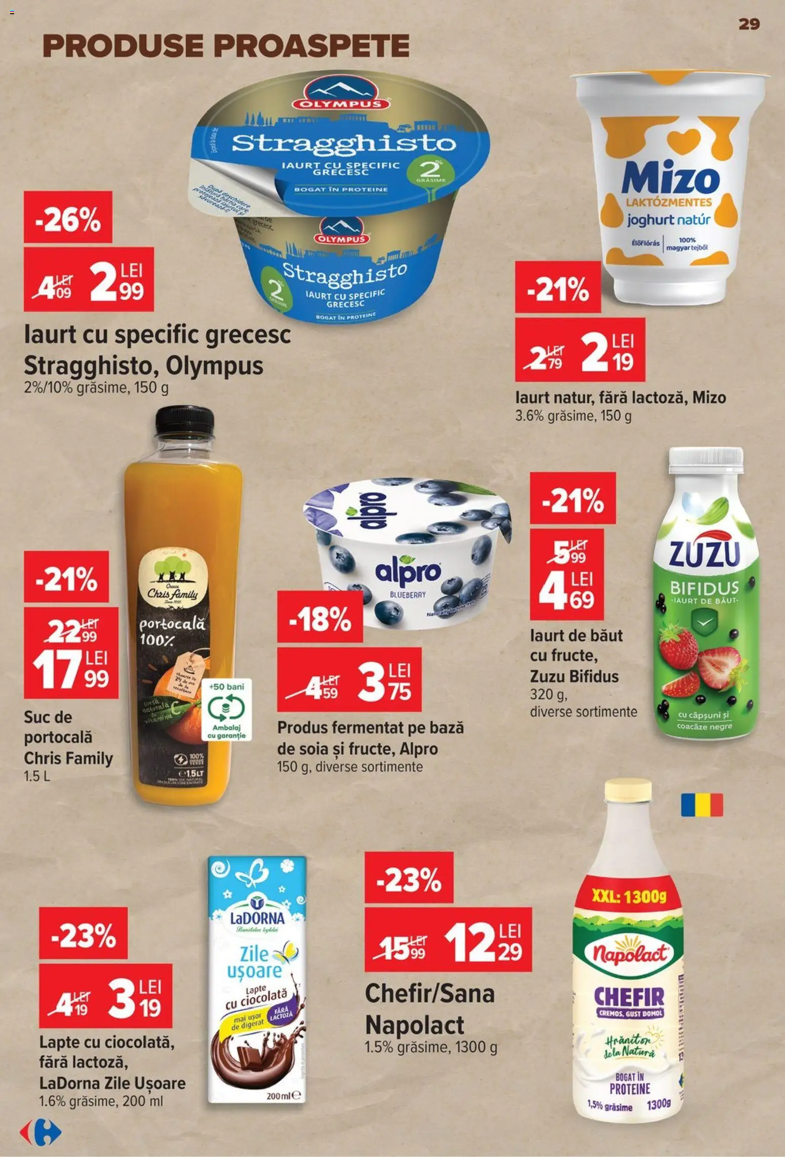 Catalog Carrefour 29 Iulie - 3 August 2026 | Pagina 29 | Produse: Lapte, Iaurt, Suc, Căpșuni