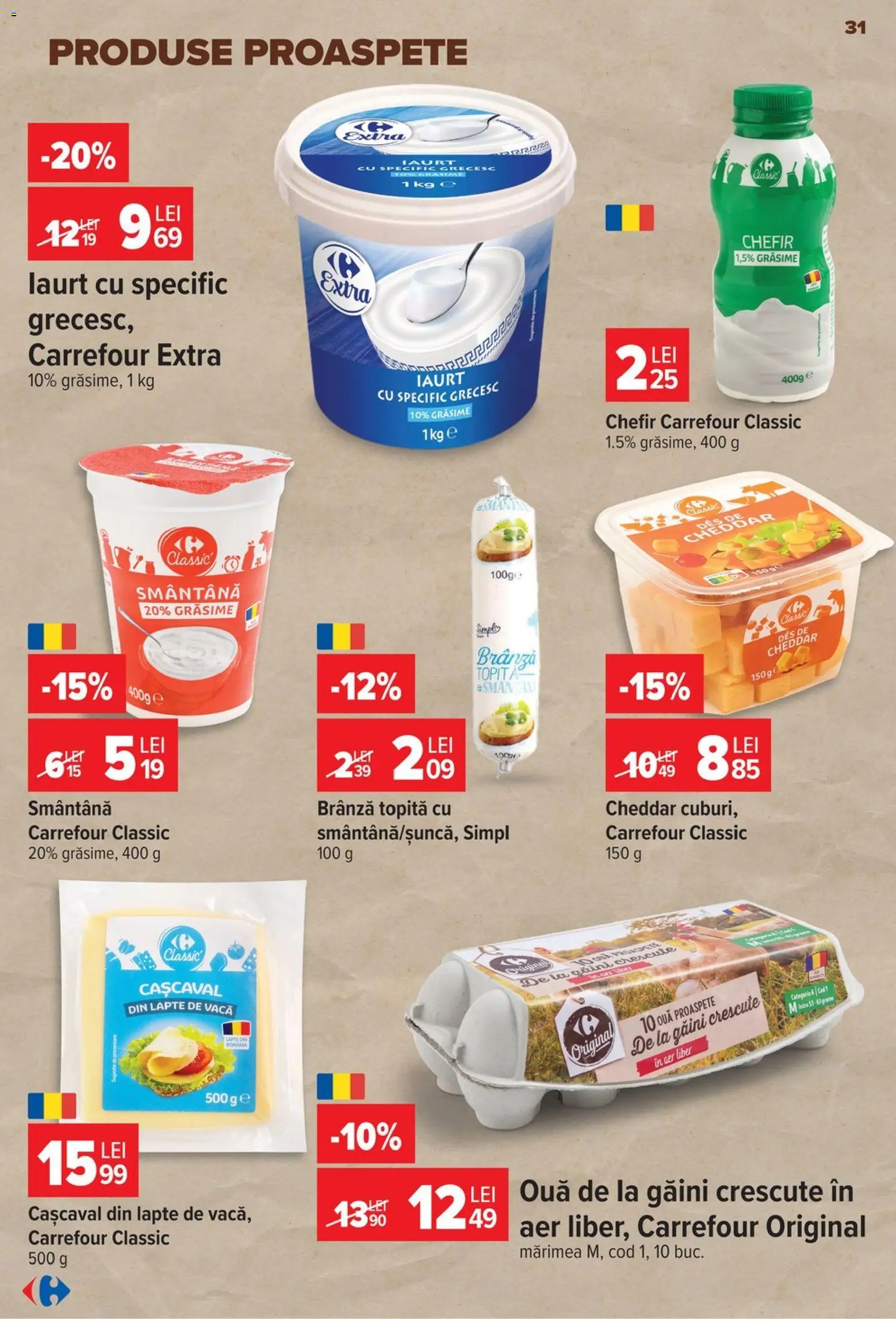 Catalog Carrefour 29 Iulie - 3 August 2026 | Pagina 31 | Produse: Cașcaval, Lapte, Brânză, Smântână