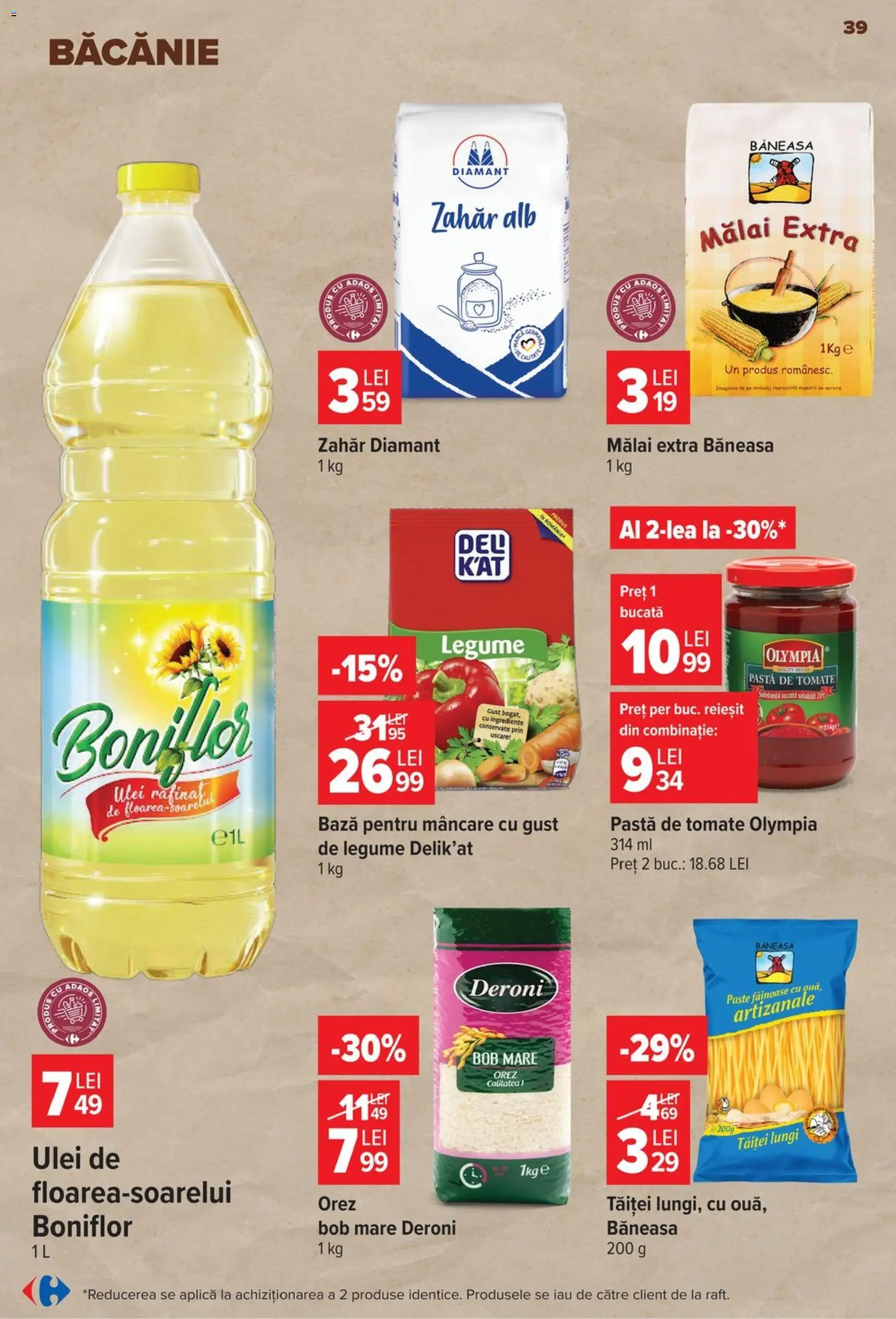 Catalog Carrefour 29 Iulie - 3 August 2026 | Pagina 39 | Produse: Ulei, Orez, Paste, Legume