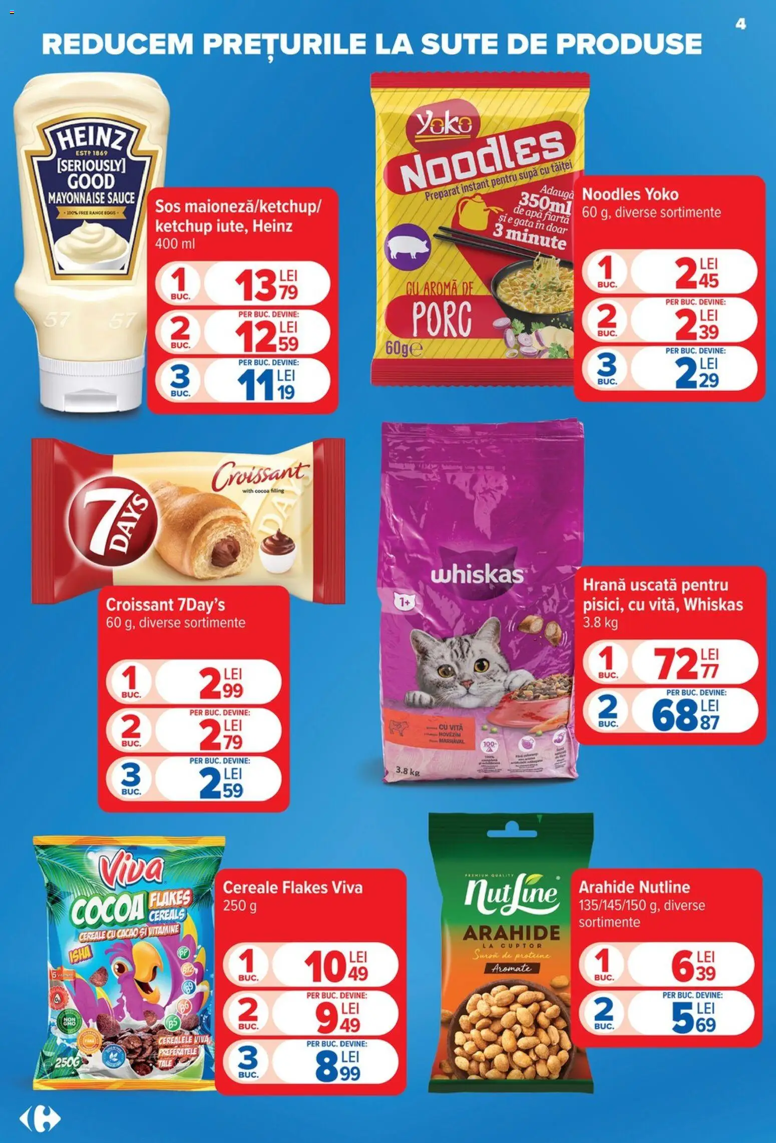 Catalog Carrefour 29 Iulie - 3 August 2026 | Pagina 4 | Produse: Arahide, Cereale, Apă, Sos