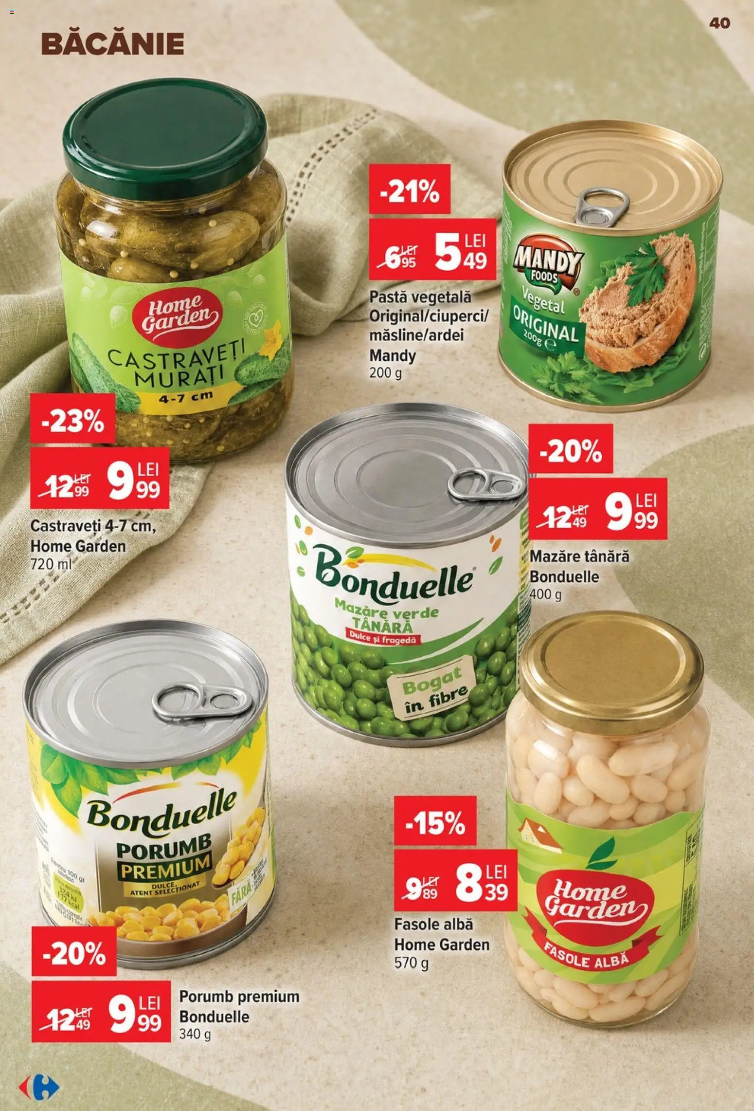 Catalog Carrefour 29 Iulie - 3 August 2026 | Pagina 40 | Produse: Mazăre, Castraveți, Porumb, Fasole albă