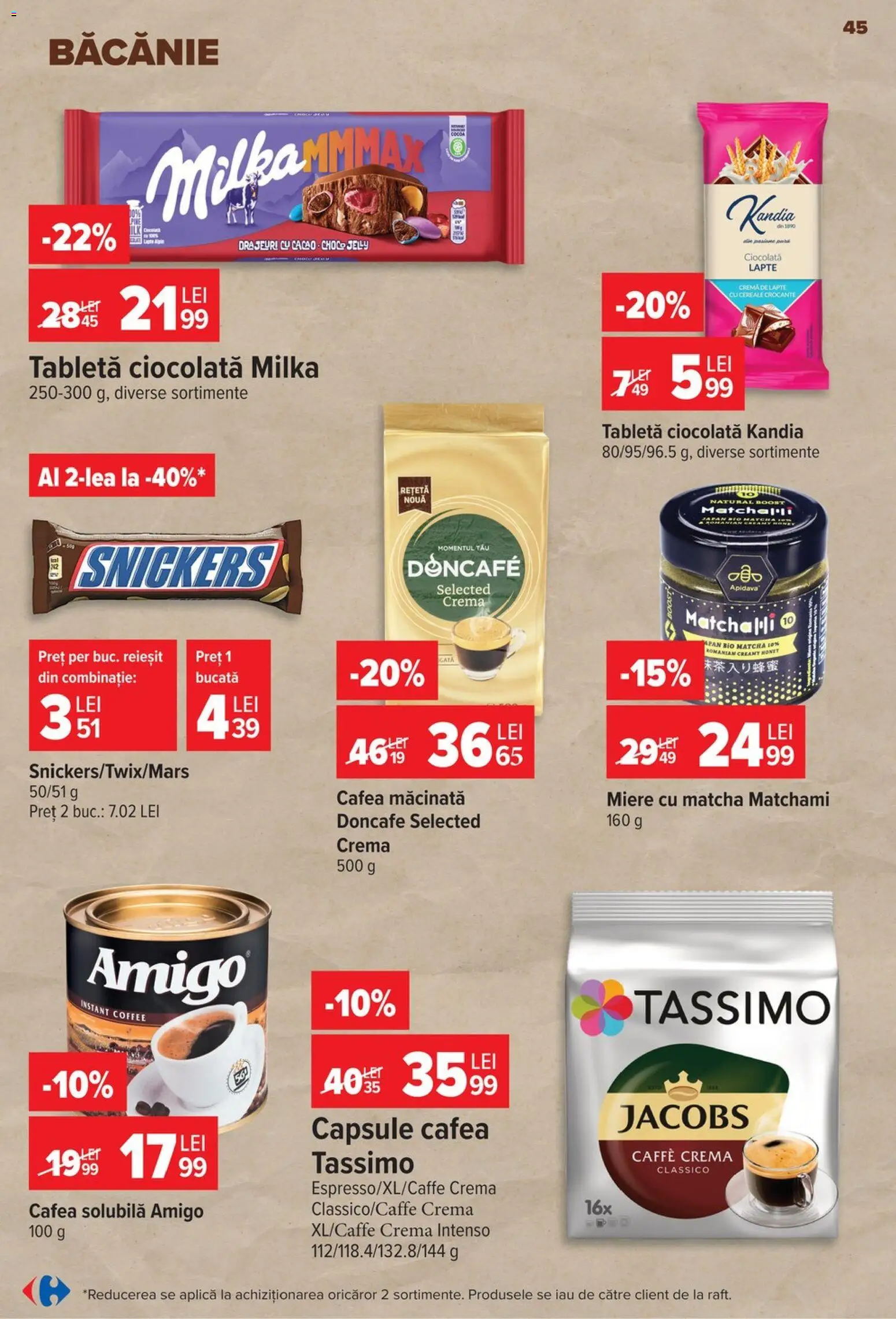 Catalog Carrefour 29 Iulie - 3 August 2026 | Pagina 45 | Produse: Şerit ödül, Köpek çiti, Cafea, Ciocolată