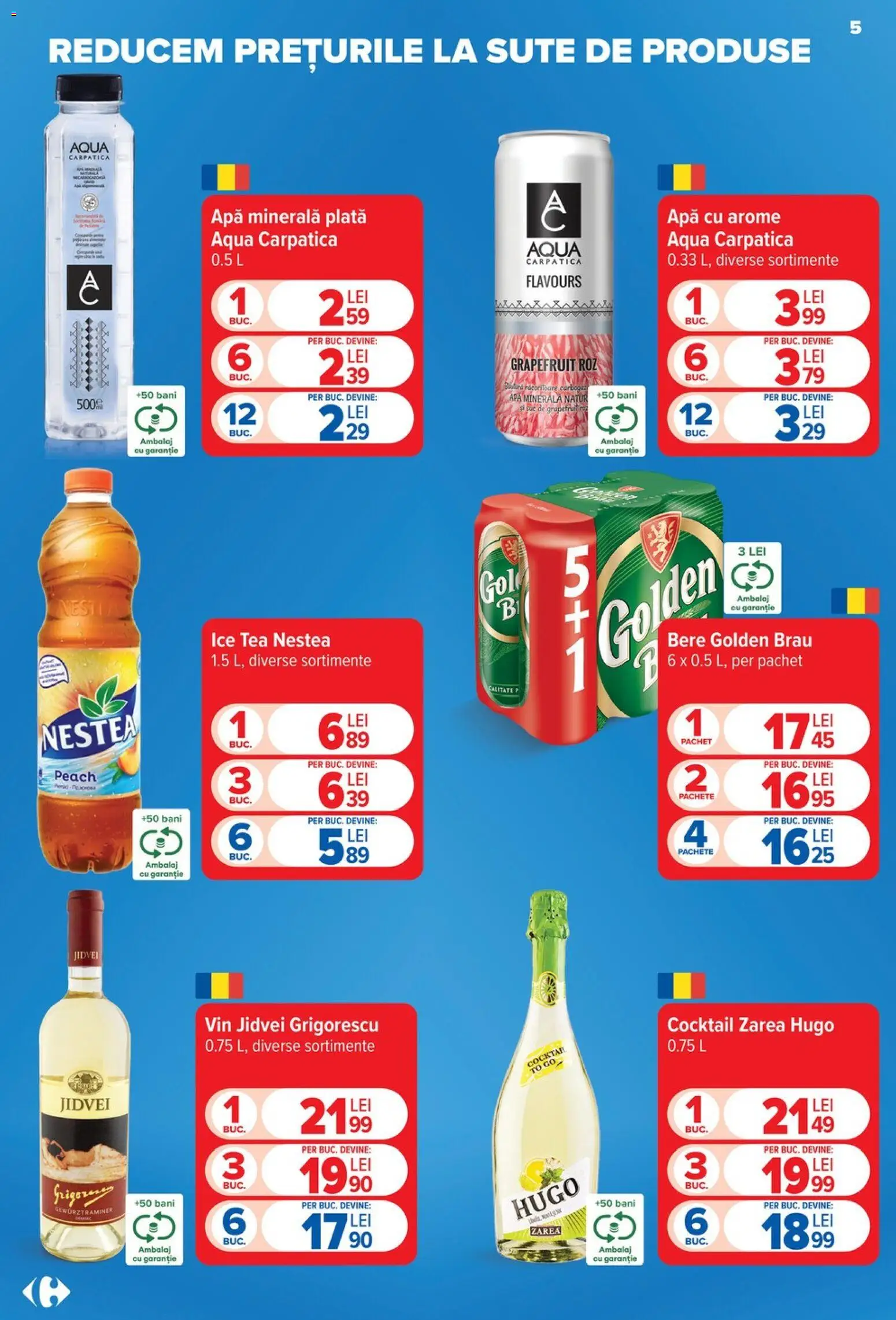 Catalog Carrefour 29 Iulie - 3 August 2026 | Pagina 5 | Produse: Atıştırmalık, Vin, Cocktail, Apă