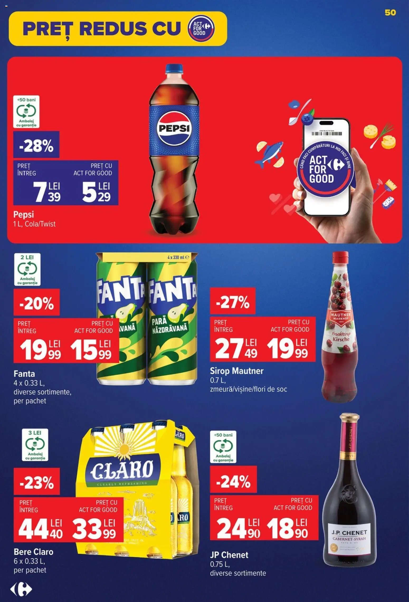 Catalog Carrefour 29 Iulie - 3 August 2026 | Pagina 50 | Produse: Pară, Bere, Sirop