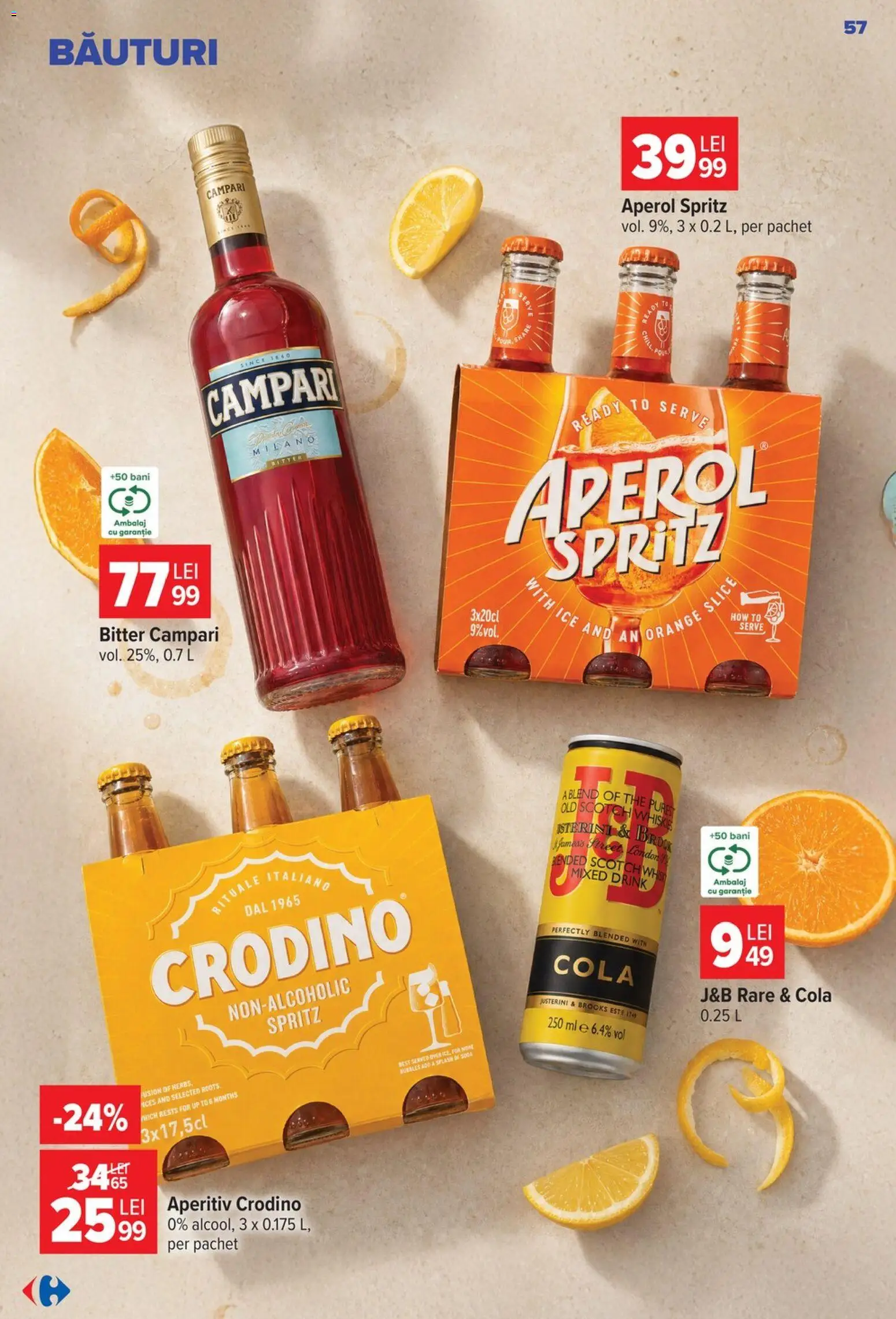 Catalog Carrefour 29 Iulie - 3 August 2026 | Pagina 57 | Produse: Amerikan servis, Aperol