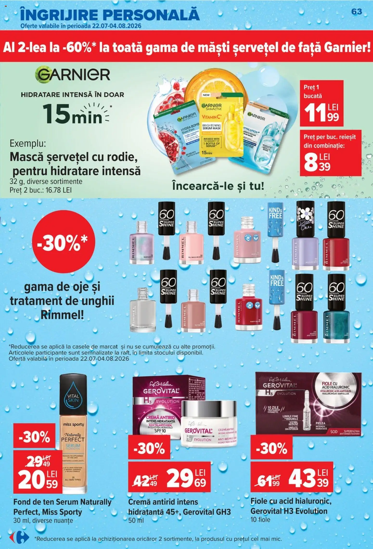 Catalog Carrefour 29 Iulie - 3 August 2026 | Pagina 63 | Produse: Fond de ten, Serum, Cremă