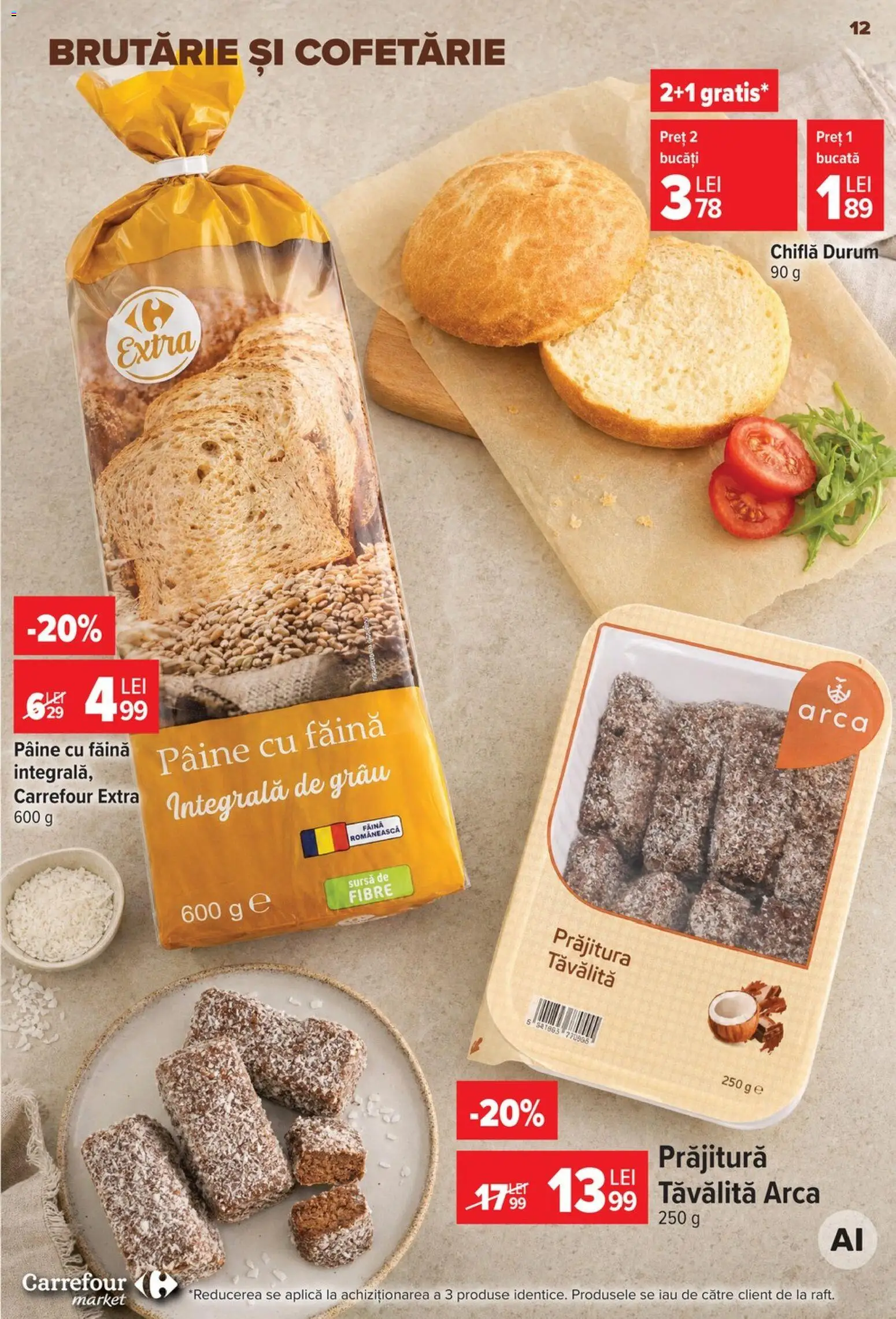 Catalog Carrefour 29 Iulie - 3 August 2026 | Pagina 12 | Produse: Prăjitură, Chiflă, Pâine, Făină