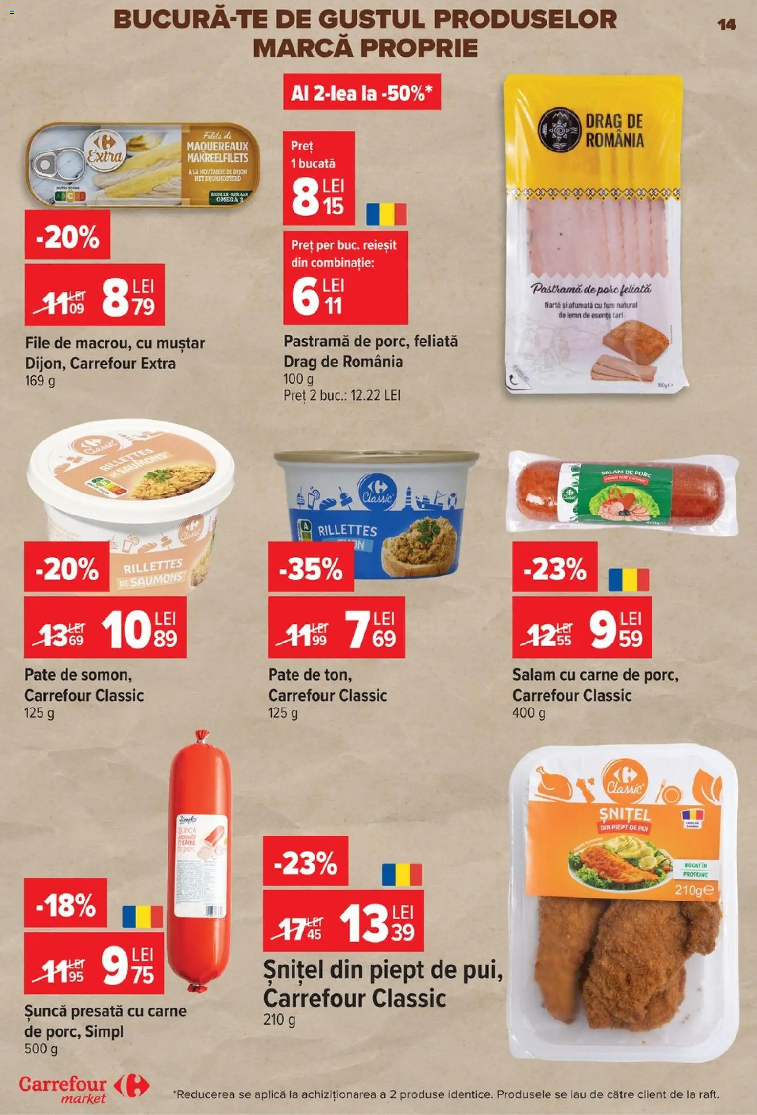 Catalog Carrefour 29 Iulie - 3 August 2026 | Pagina 14 | Produse: Masaüstü kılıfı, Salam, Șuncă, Muștar