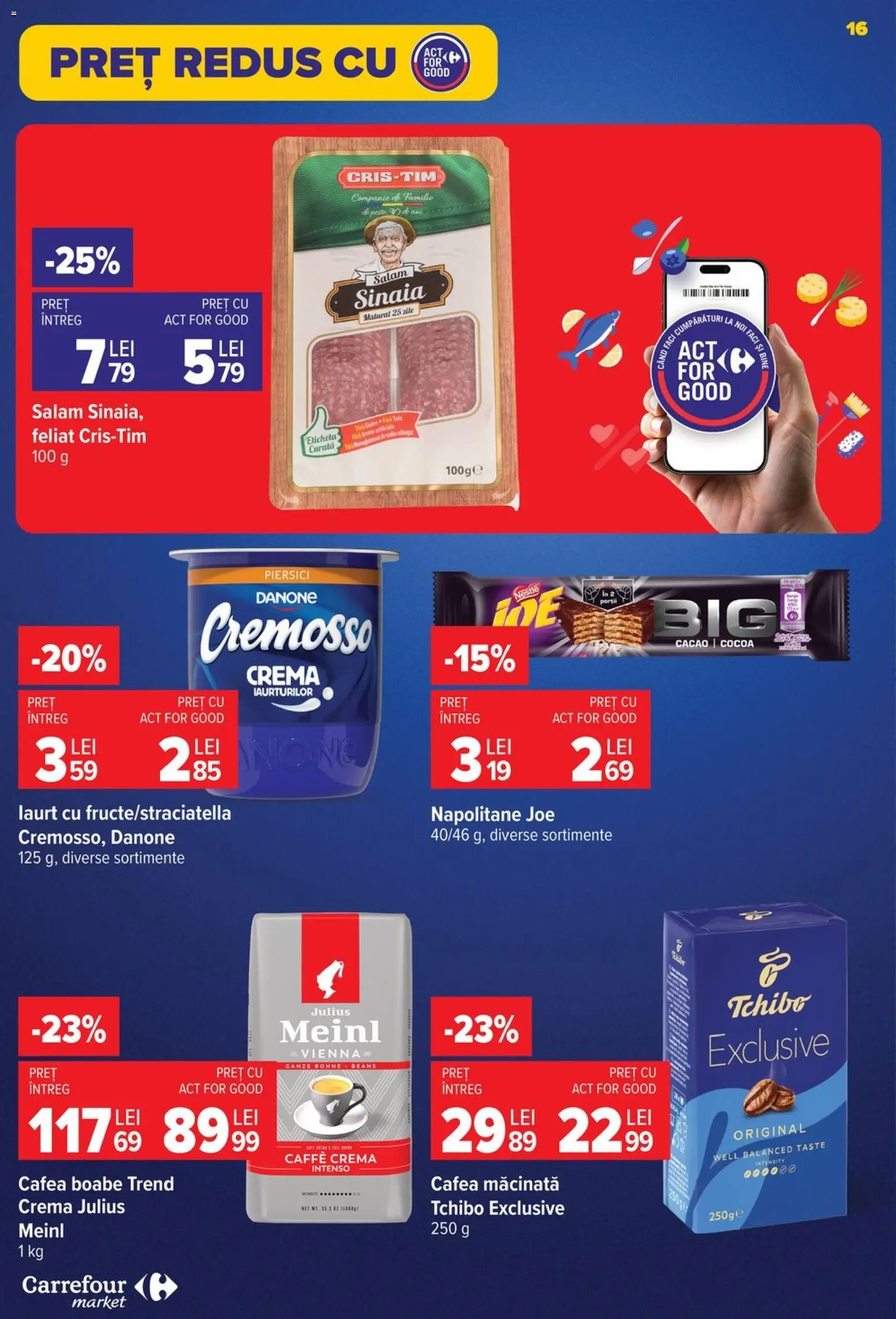 Catalog Carrefour 29 Iulie - 3 August 2026 | Pagina 16 | Produse: Cremă, Salam, Paste, Cacao