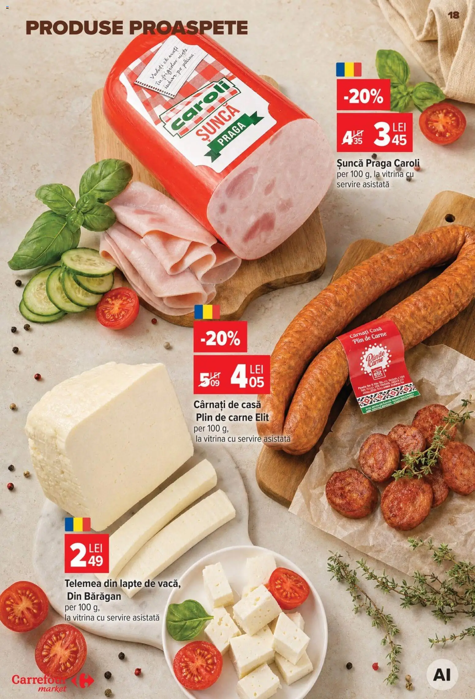 Catalog Carrefour 29 Iulie - 3 August 2026 | Pagina 18 | Produse: Vitrină, Lapte, Șuncă, Cârnați