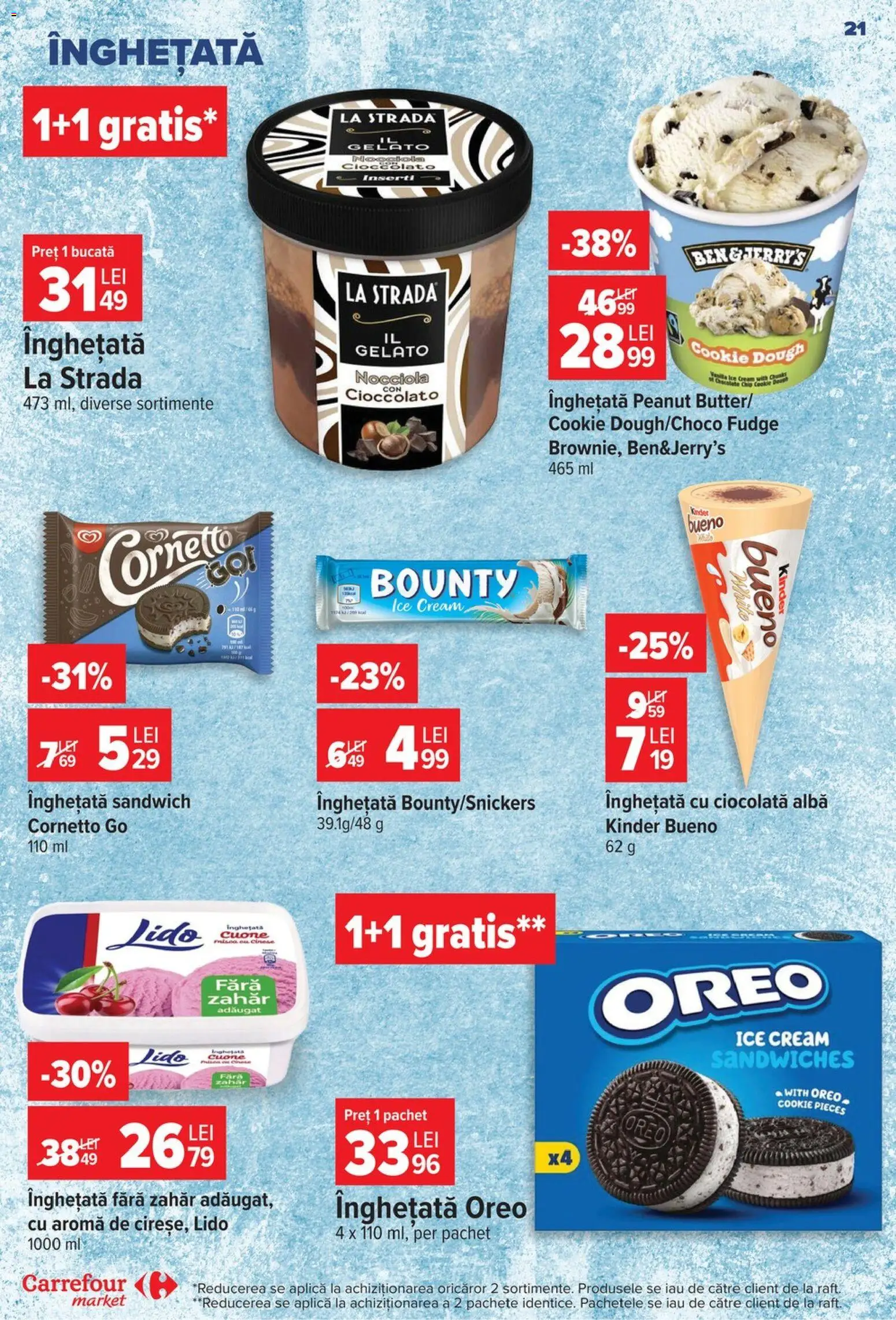 Catalog Carrefour 29 Iulie - 3 August 2026 | Pagina 21 | Produse: Raft, Ciocolată, Înghețată, Zahăr