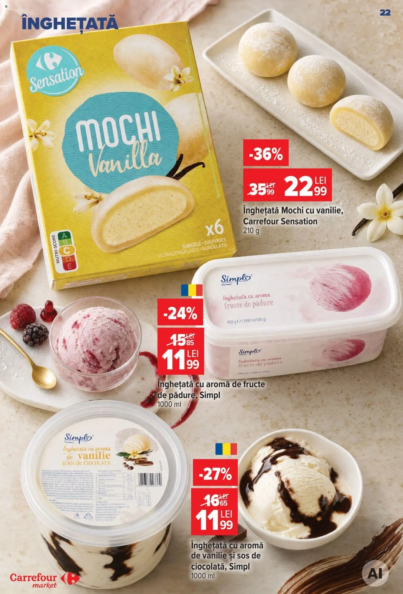 Catalog Carrefour 29 Iulie - 3 August 2026 | Pagina 22 | Produse: Ciocolată, Înghețată, Fructe, Sos