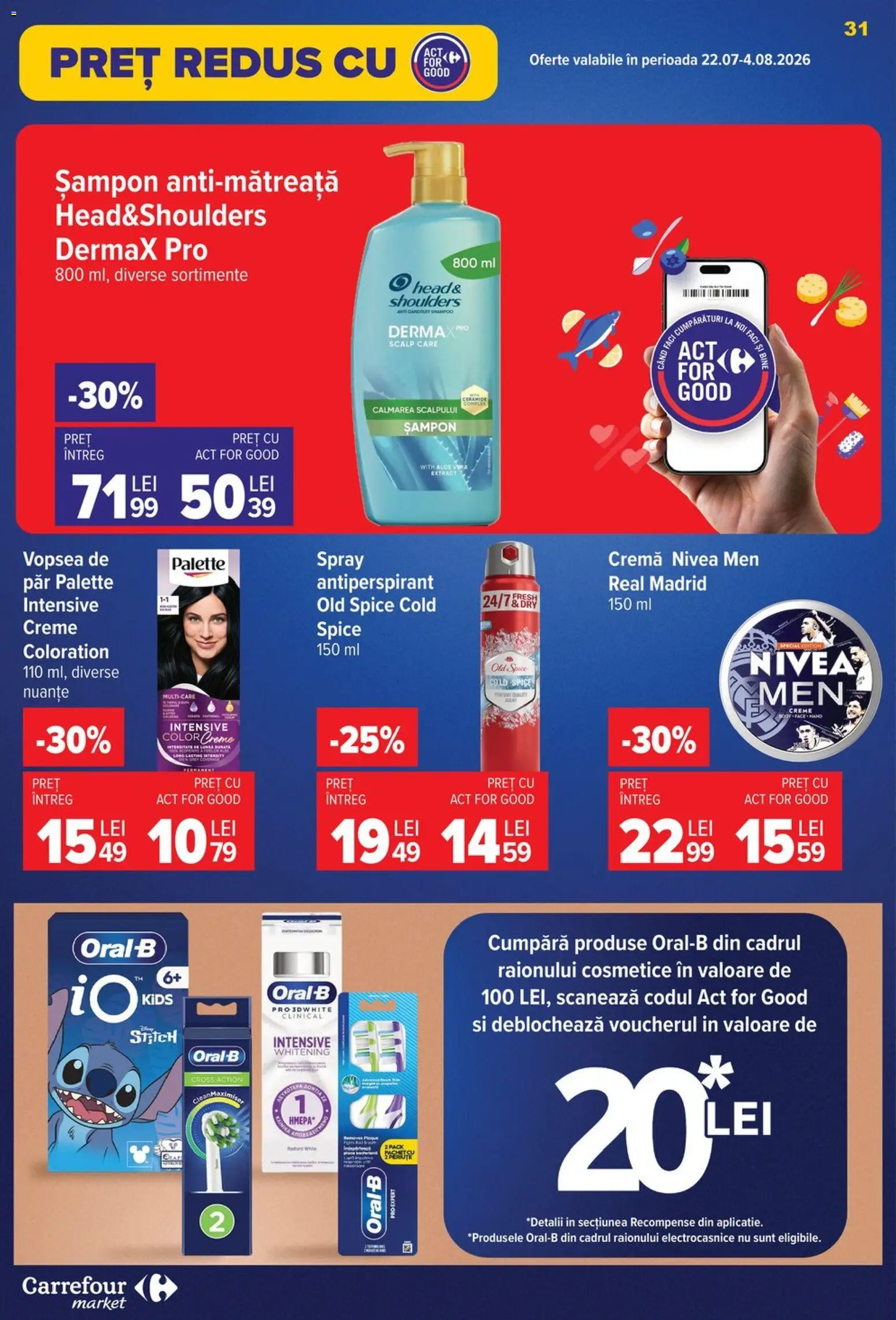 Catalog Carrefour 29 Iulie - 3 August 2026 | Pagina 31 | Produse: Kısırlaştırılmış Kedi Maması, Vopsea, Cremă, Antiperspirant