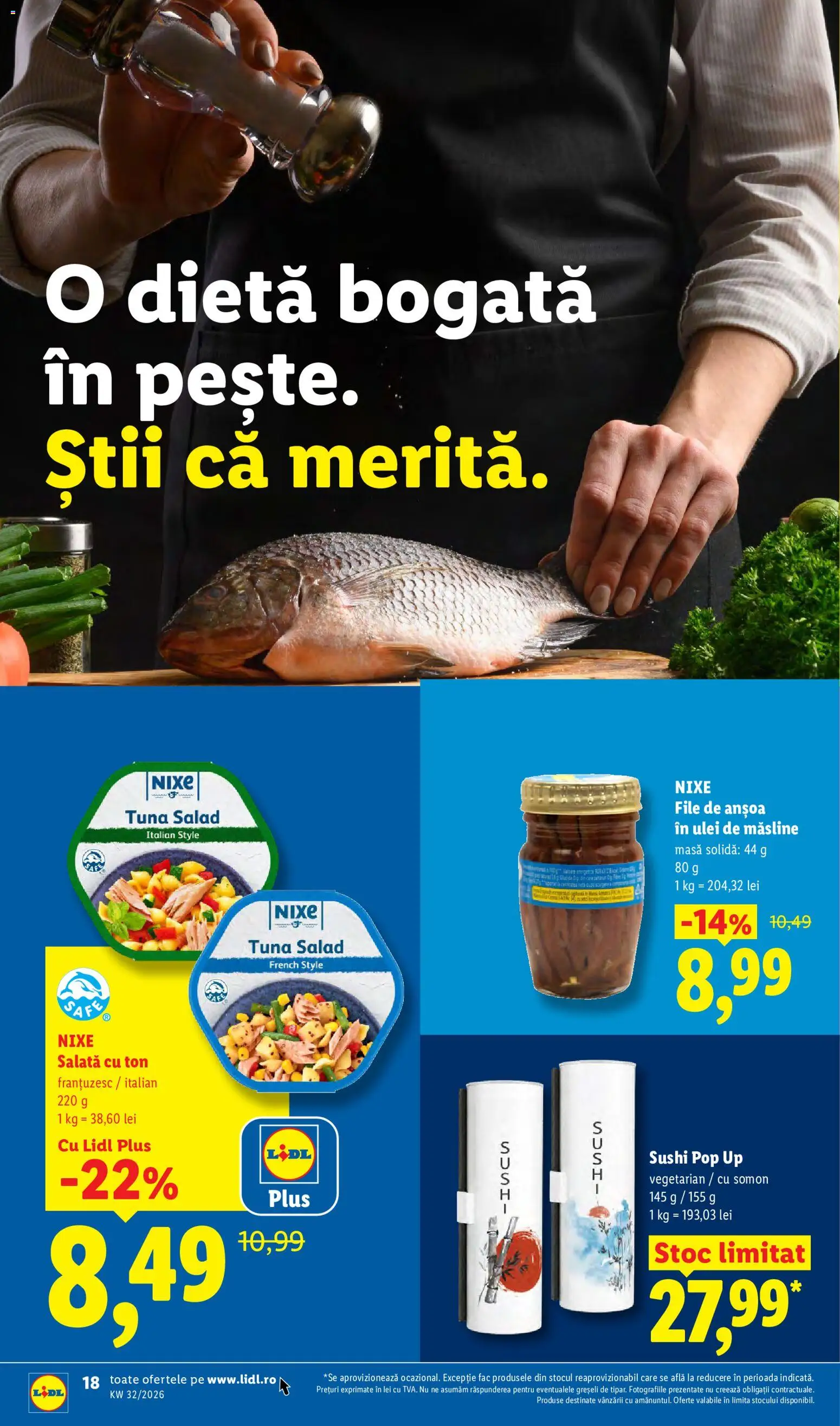 Catalog LIDL 3 - 8 August 2026 | Pagina 18 | Produse: Delgeç, Masă, Sushi, Ulei