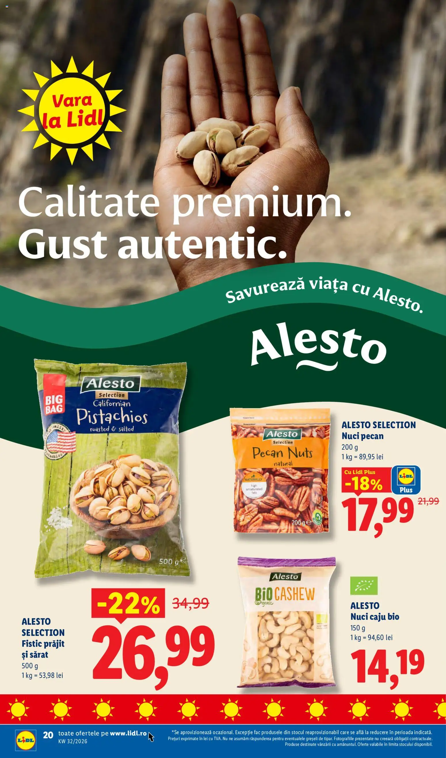 Catalog LIDL 3 - 8 August 2026 | Pagina 20 | Produse: Şerit ödül, Caju, Fistic, Nuci