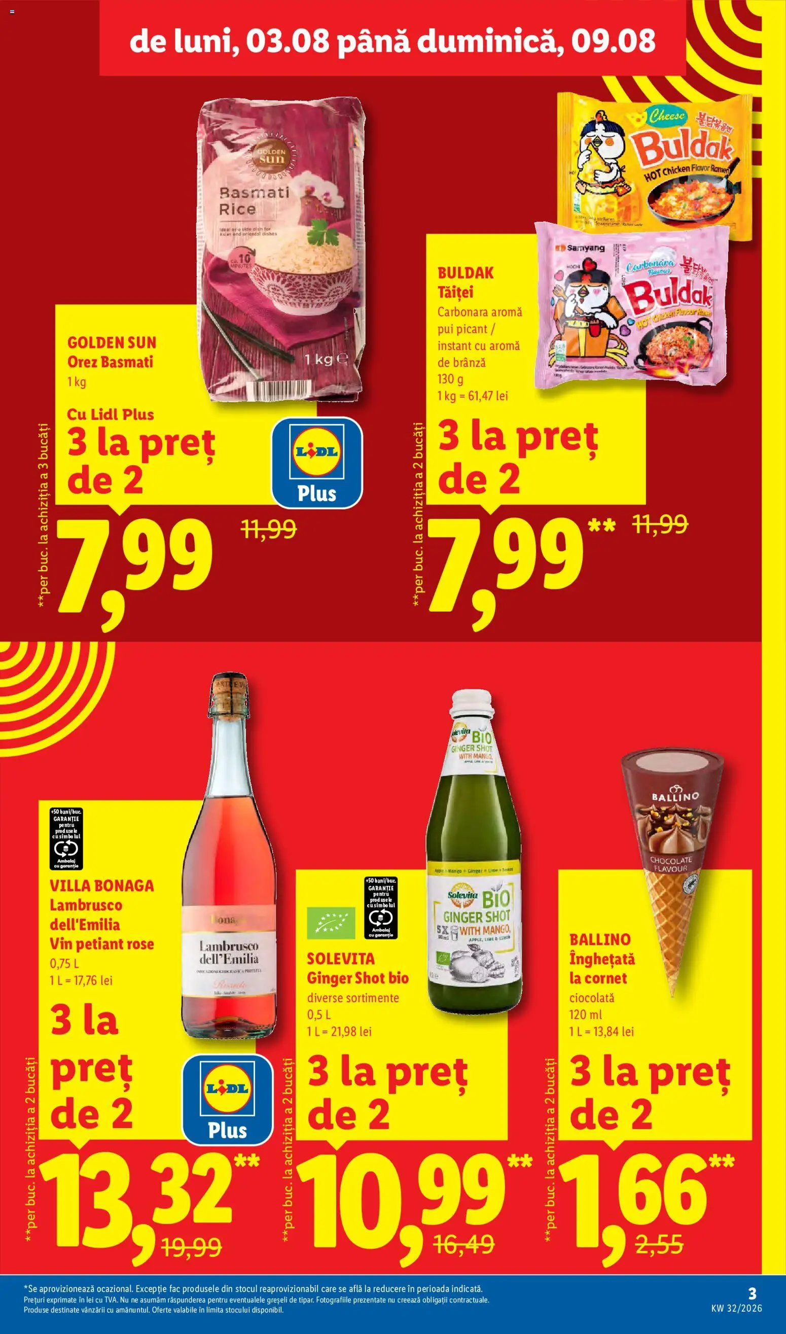 Catalog LIDL 3 - 8 August 2026 | Pagina 3 | Produse: Şerit ödül, Apple, Vin, Orez