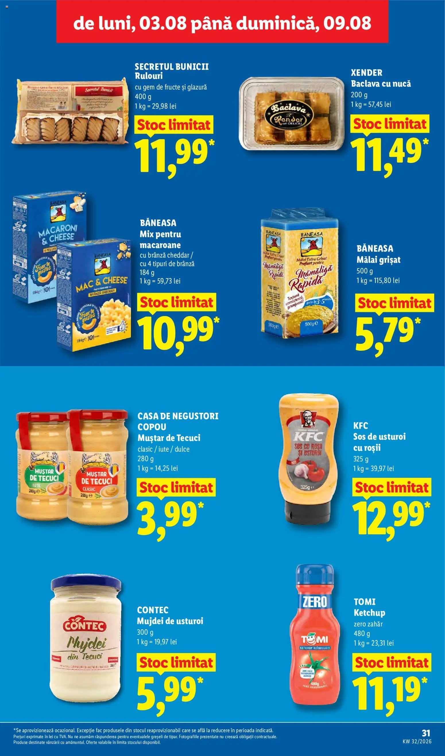 Catalog LIDL 3 - 8 August 2026 | Pagina 31 | Produse: Roșii, Paste, Sos, Usturoi