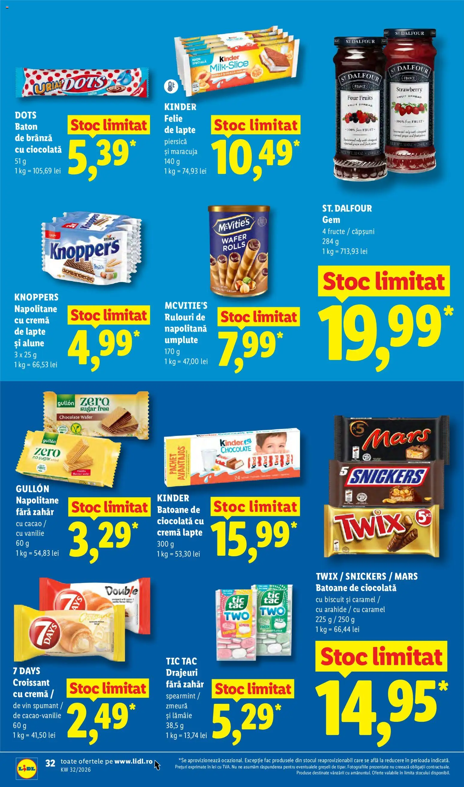 Catalog LIDL 3 - 8 August 2026 | Pagina 32 | Produse: Zmeură, Brânză, Cacao, Zahăr