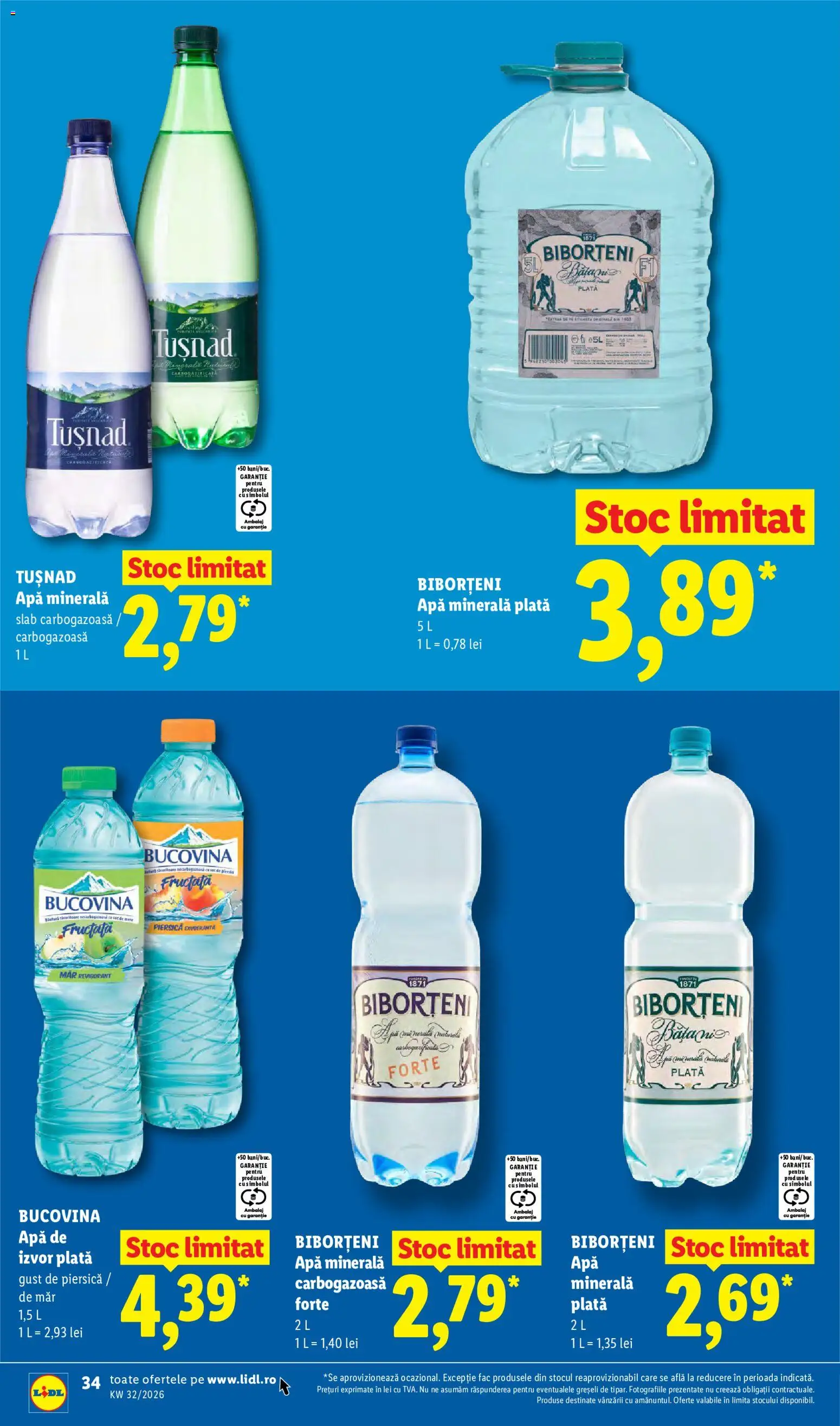 Catalog LIDL 3 - 8 August 2026 | Pagina 34 | Produse: Piersică, Yazı tahtası kalemi, Apă