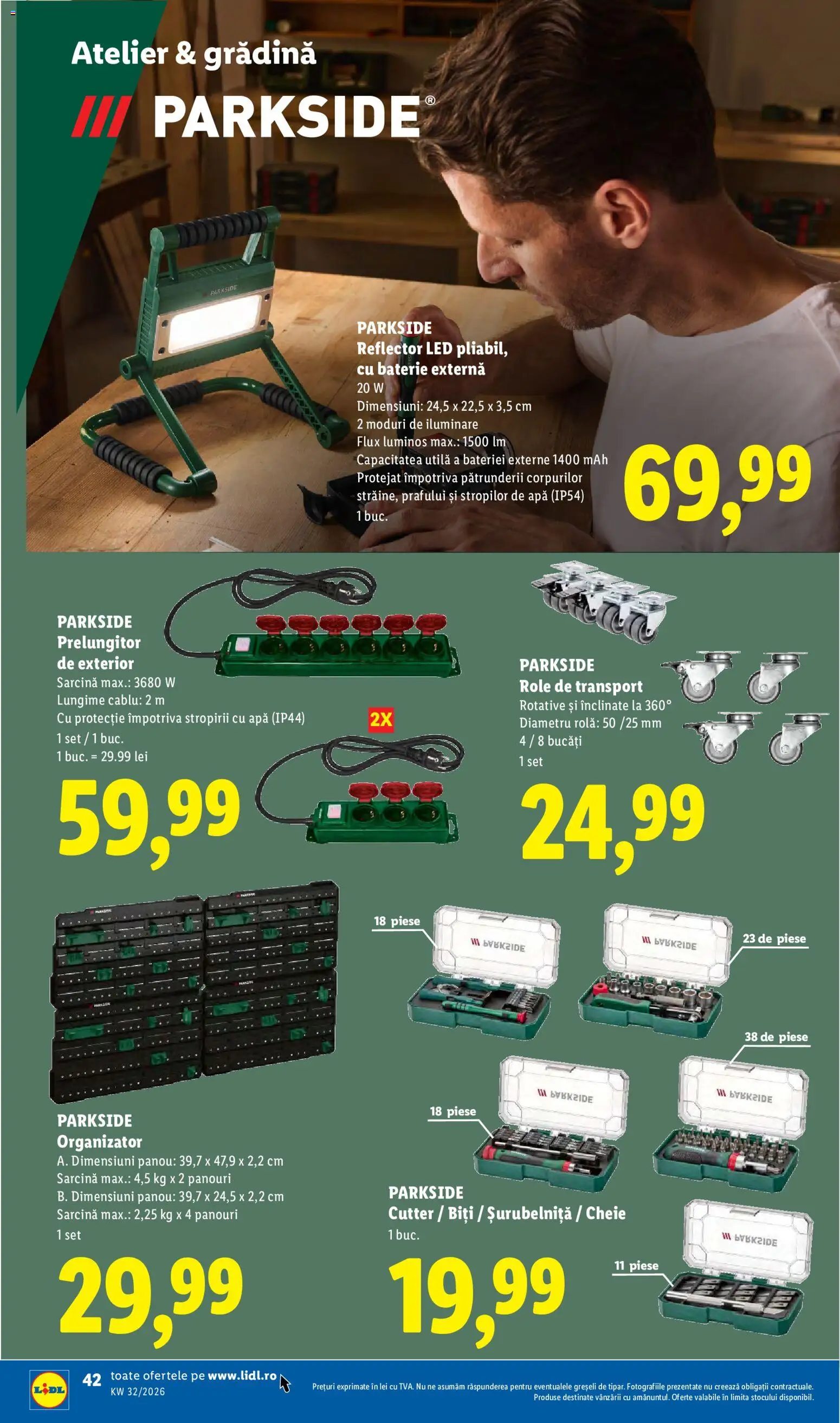 Catalog LIDL 3 - 8 August 2026 | Pagina 42 | Produse: Prelungitor, Babak, Role, Baterie