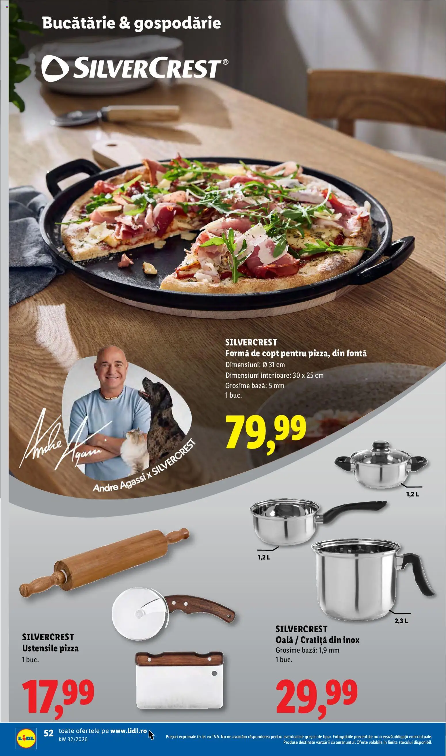 Catalog LIDL 3 - 8 August 2026 | Pagina 52 | Produse: Cratiță, Oală, Bucătărie, Pizza