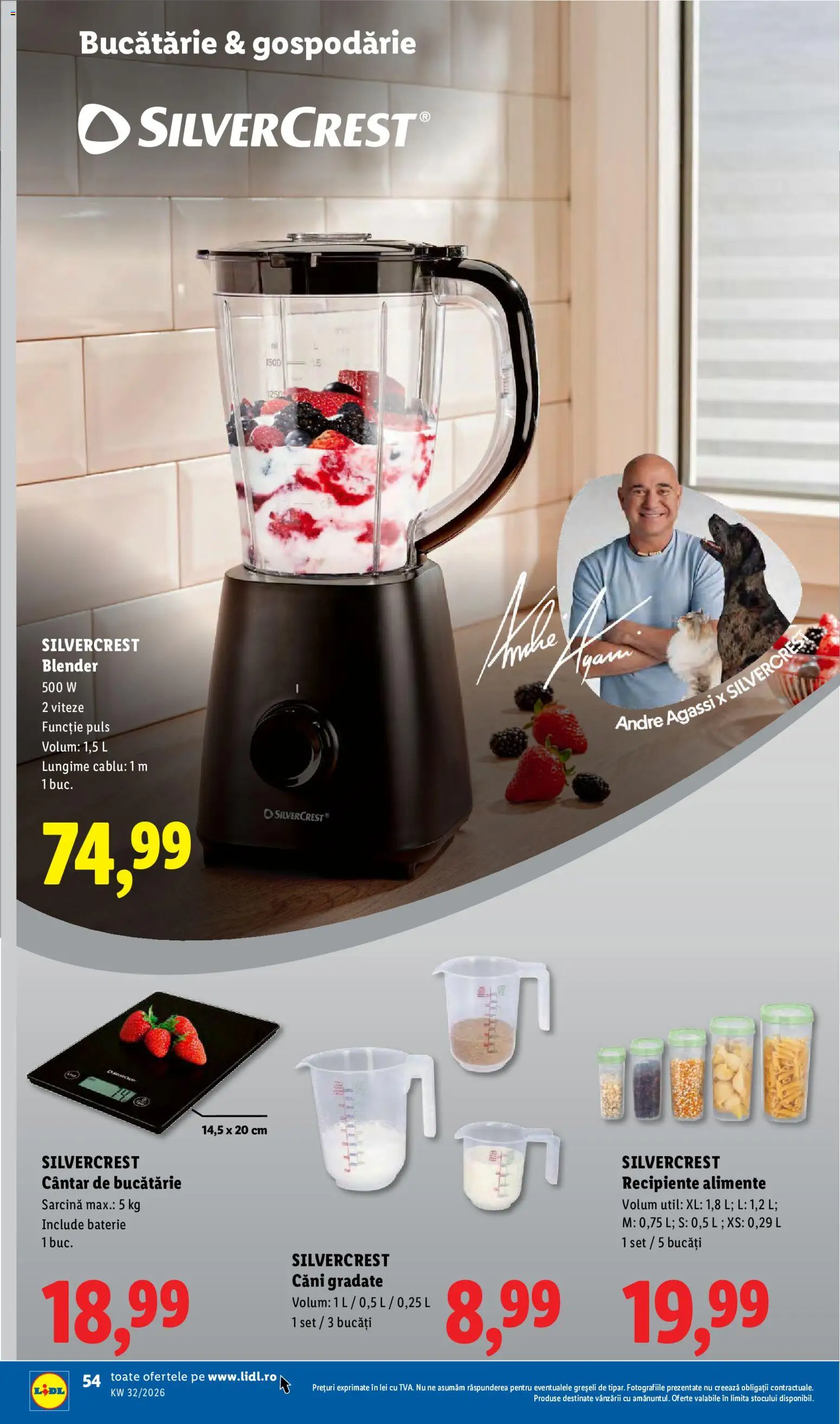 Catalog LIDL 3 - 8 August 2026 | Pagina 54 | Produse: Blender, Cântar, Baterie, Recipiente