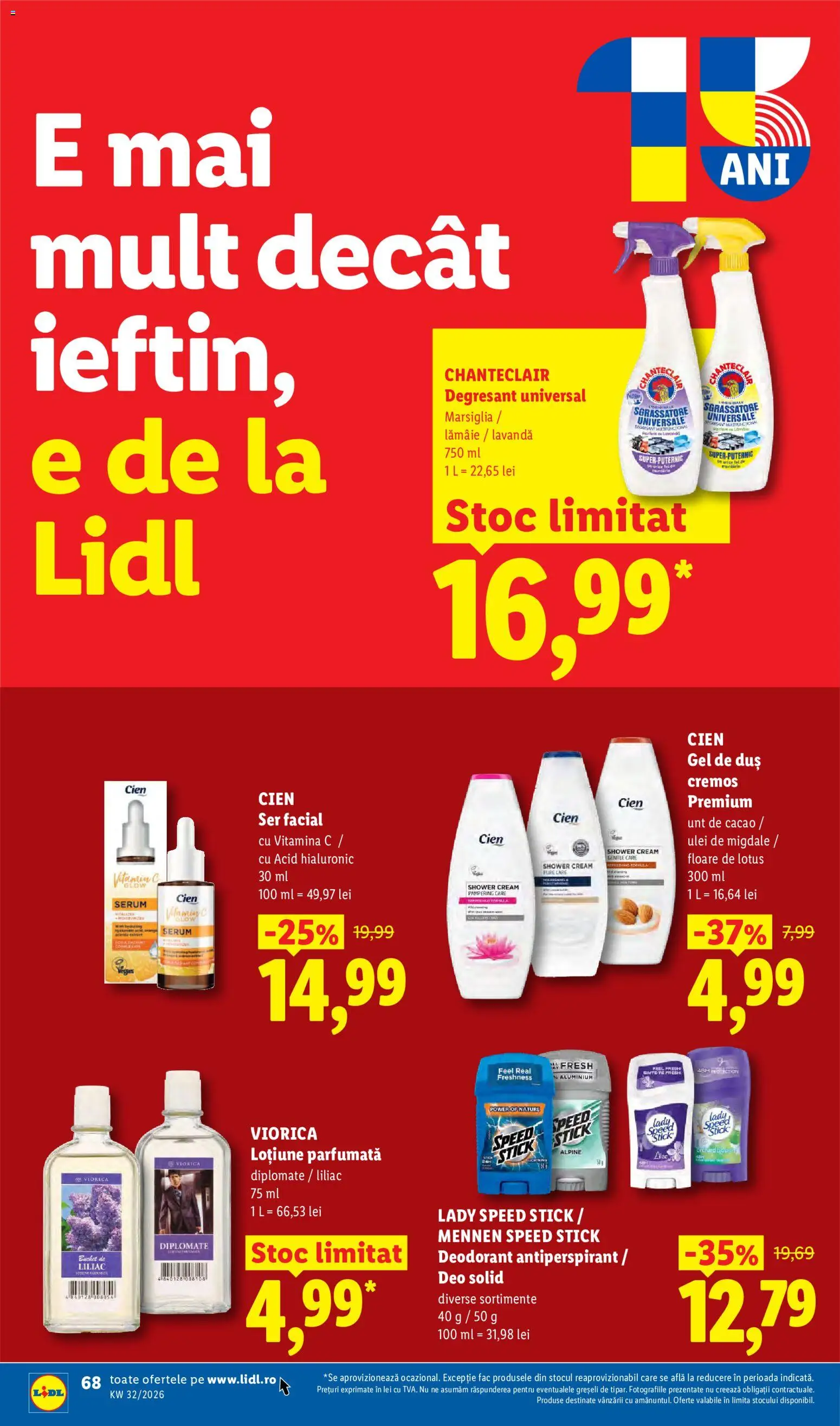 Catalog LIDL 3 - 8 August 2026 | Pagina 66 | Produse: Ulei, Gel de duș, Deodorant, Antiperspirant