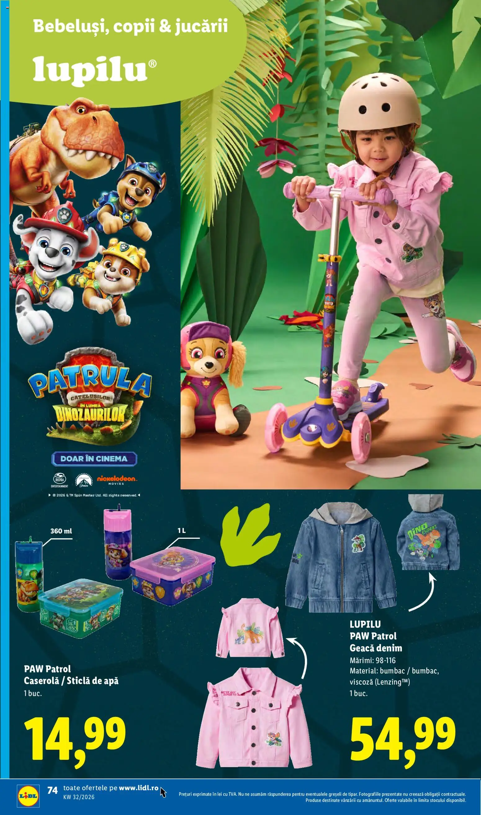 Catalog LIDL 3 - 8 August 2026 | Pagina 74 | Produse: Recipiente, Geacă, Apă