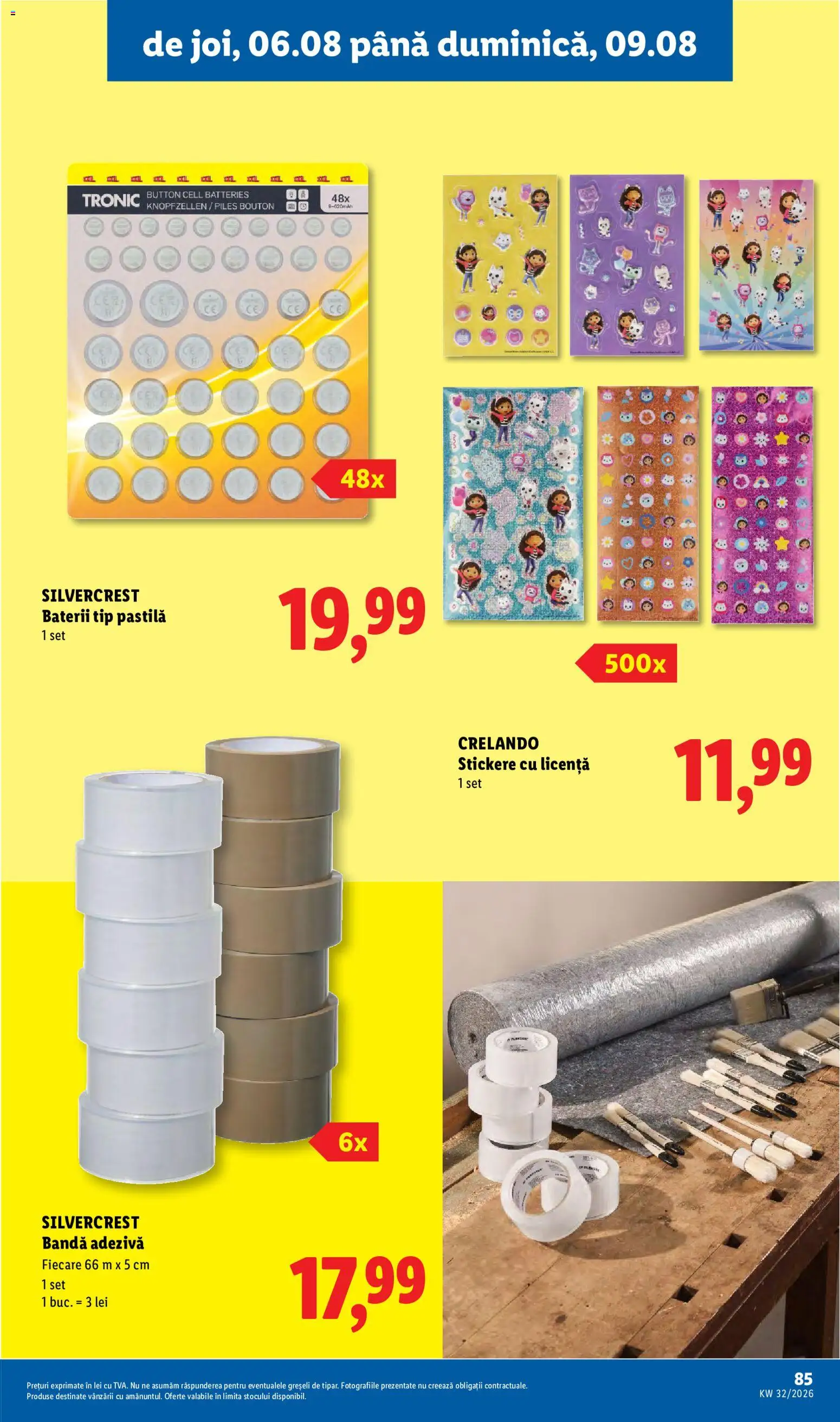 Catalog LIDL 3 - 8 August 2026 | Pagina 85 | Produse: Baterii