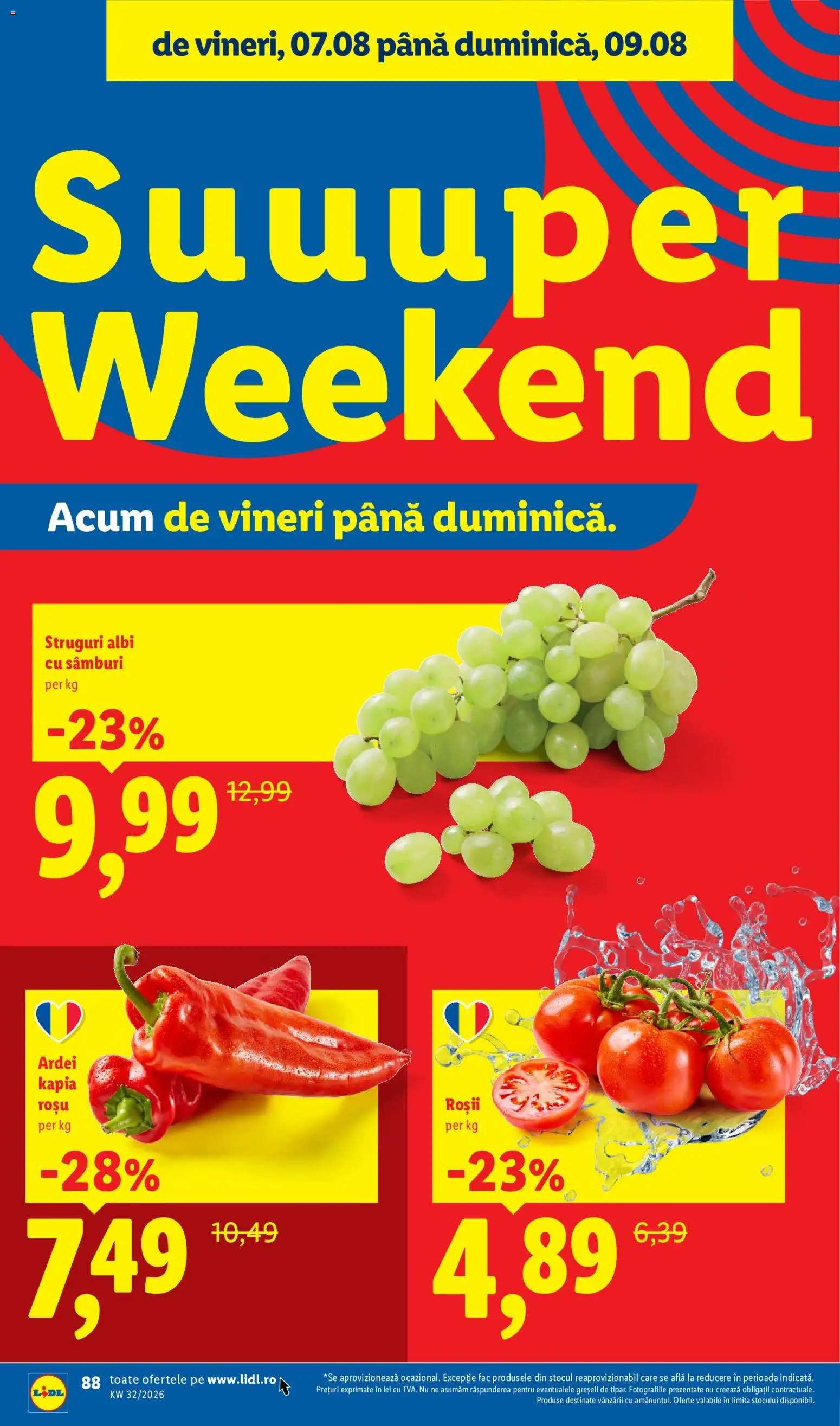 Catalog LIDL 3 - 8 August 2026 | Pagina 88 | Produse: Struguri, Ardei, Roșii