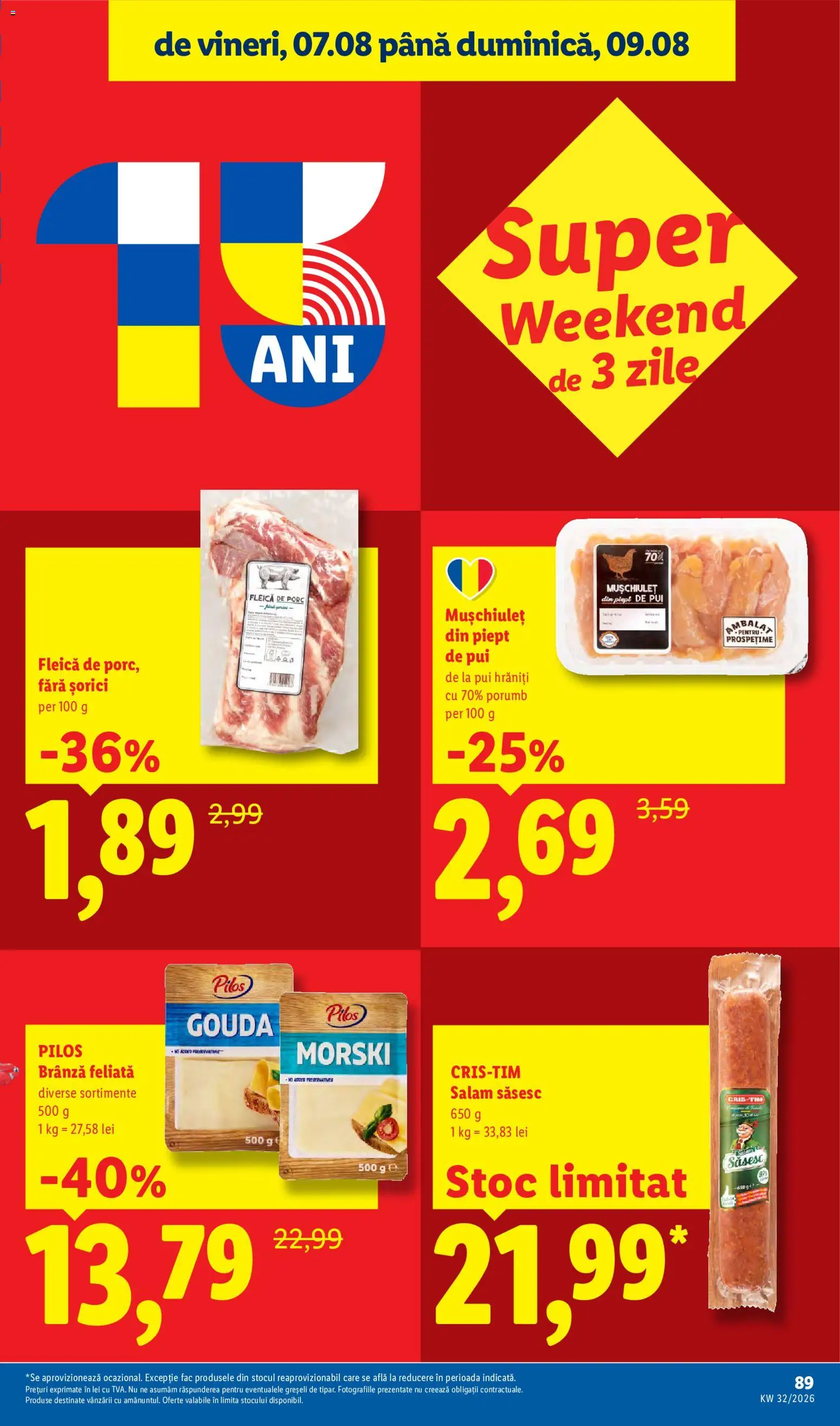 Catalog LIDL 3 - 8 August 2026 | Pagina 89 | Produse: Brânză, Salam, Porumb, Gouda