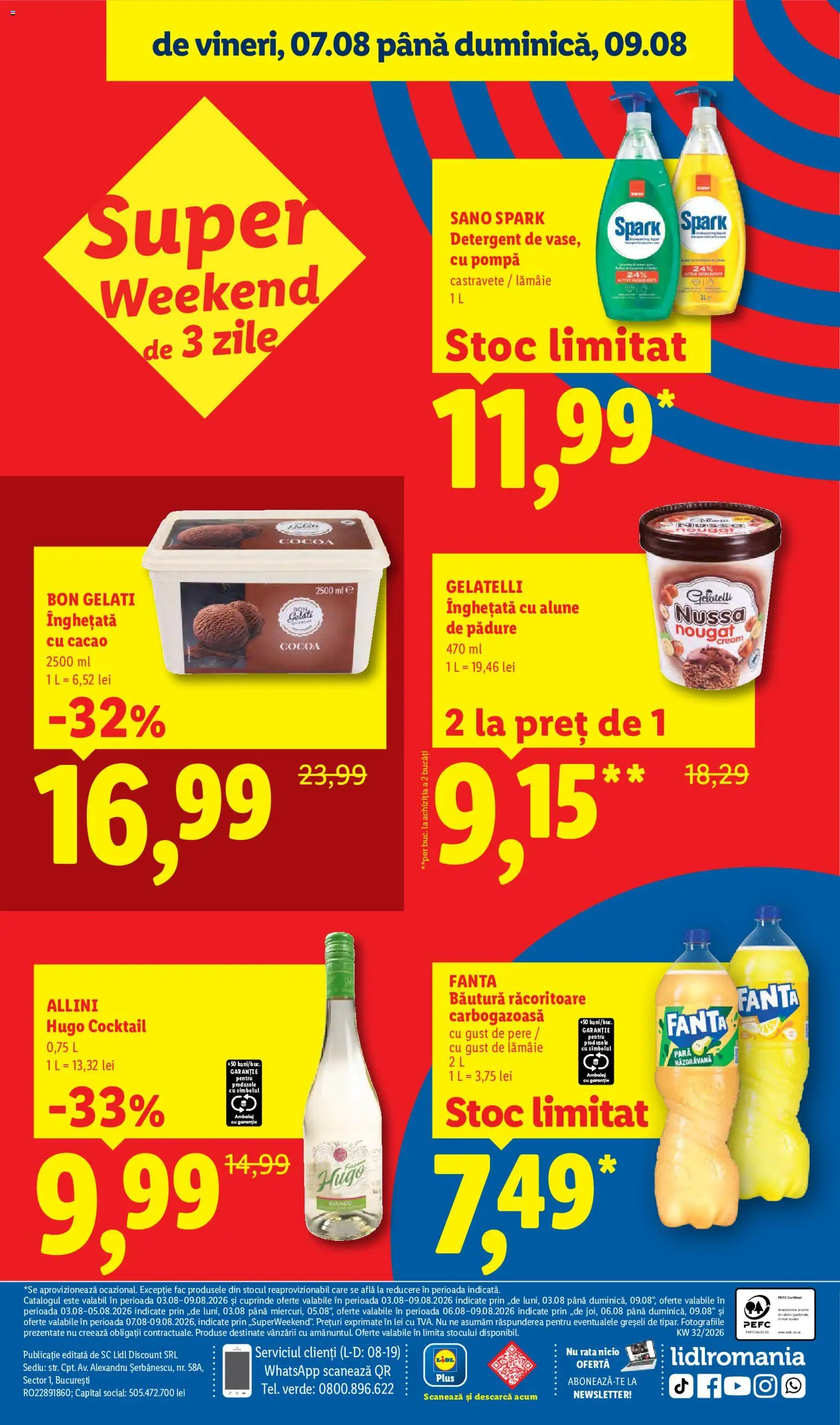 Catalog LIDL 3 - 8 August 2026 | Pagina 90 | Produse: Pară, Detergent, Cacao, Înghețată