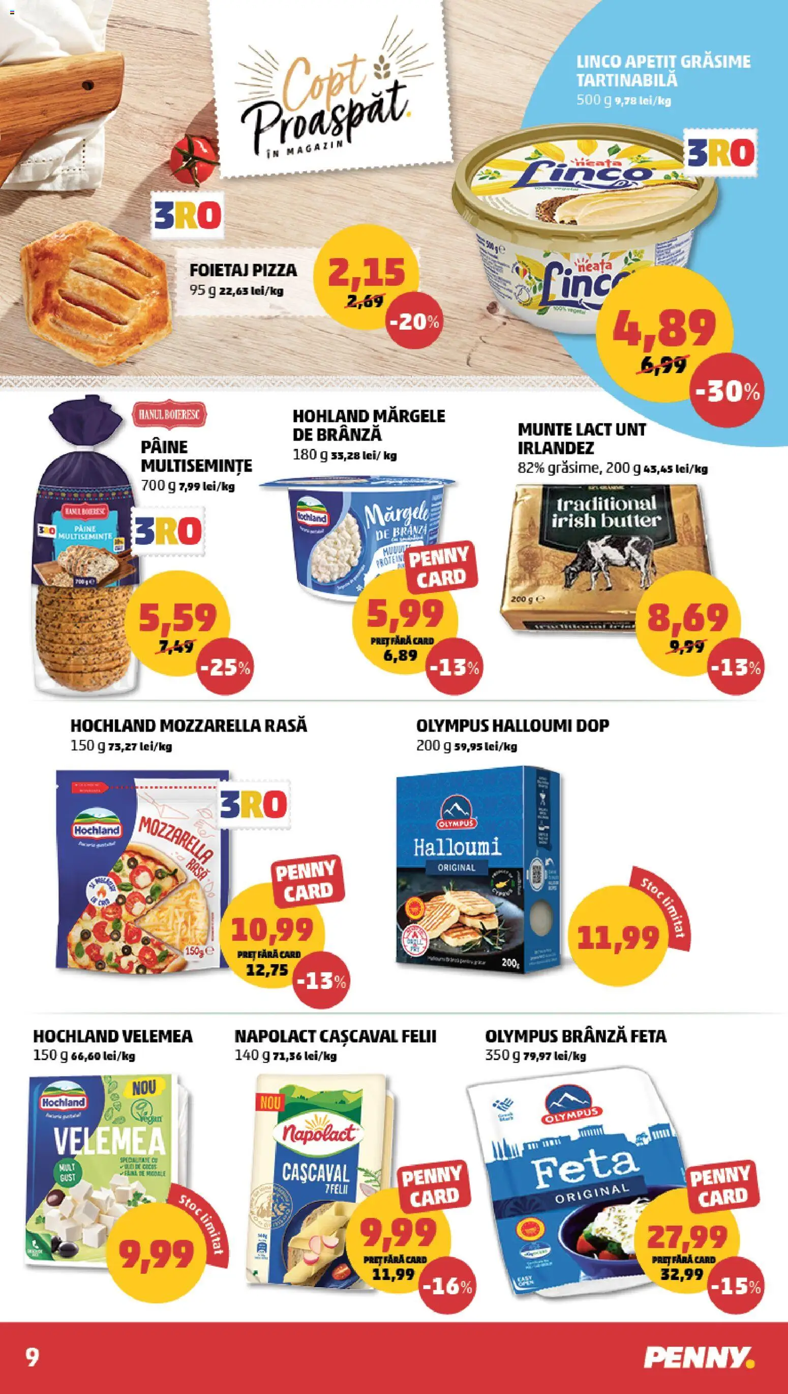 Catalog PENNY Market 29 Iulie - 3 August 2026 | Pagina 9 | Produse: Foietaj, Mozzarella, Brânză, Pizza
