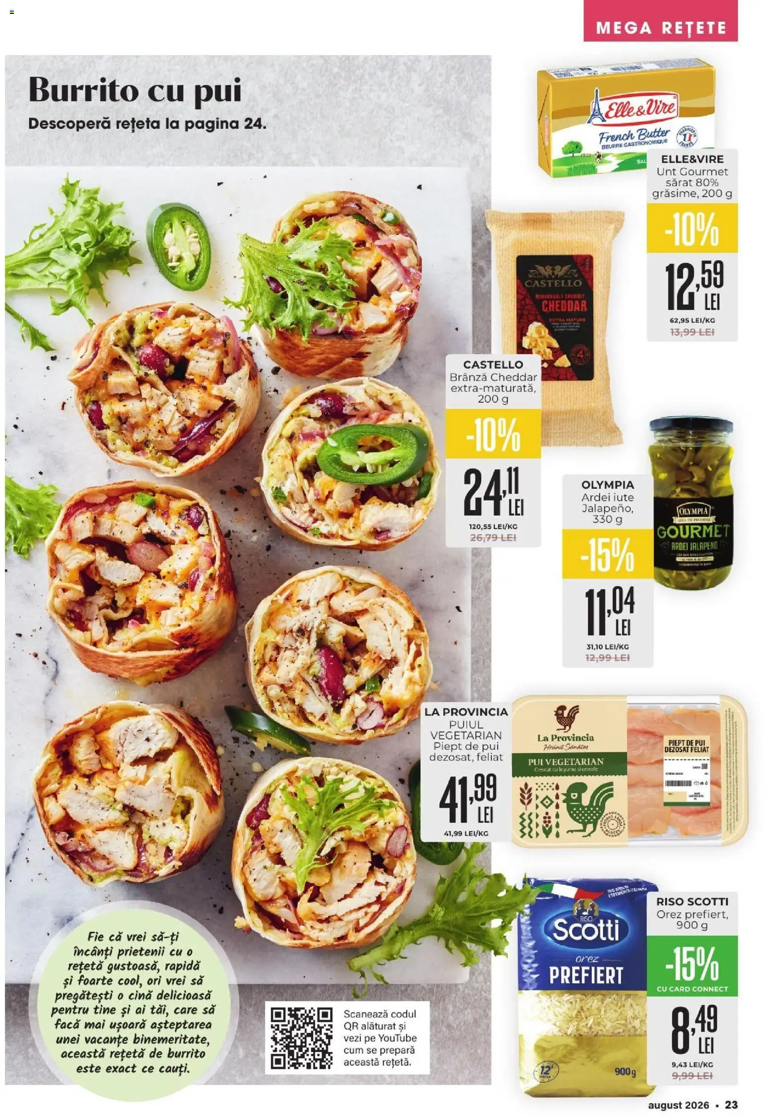 Catalog Mega Image 30 Iulie - 24 August 2026 | Pagina 23 | Produse: Unt, Brânză, Orez, Legume