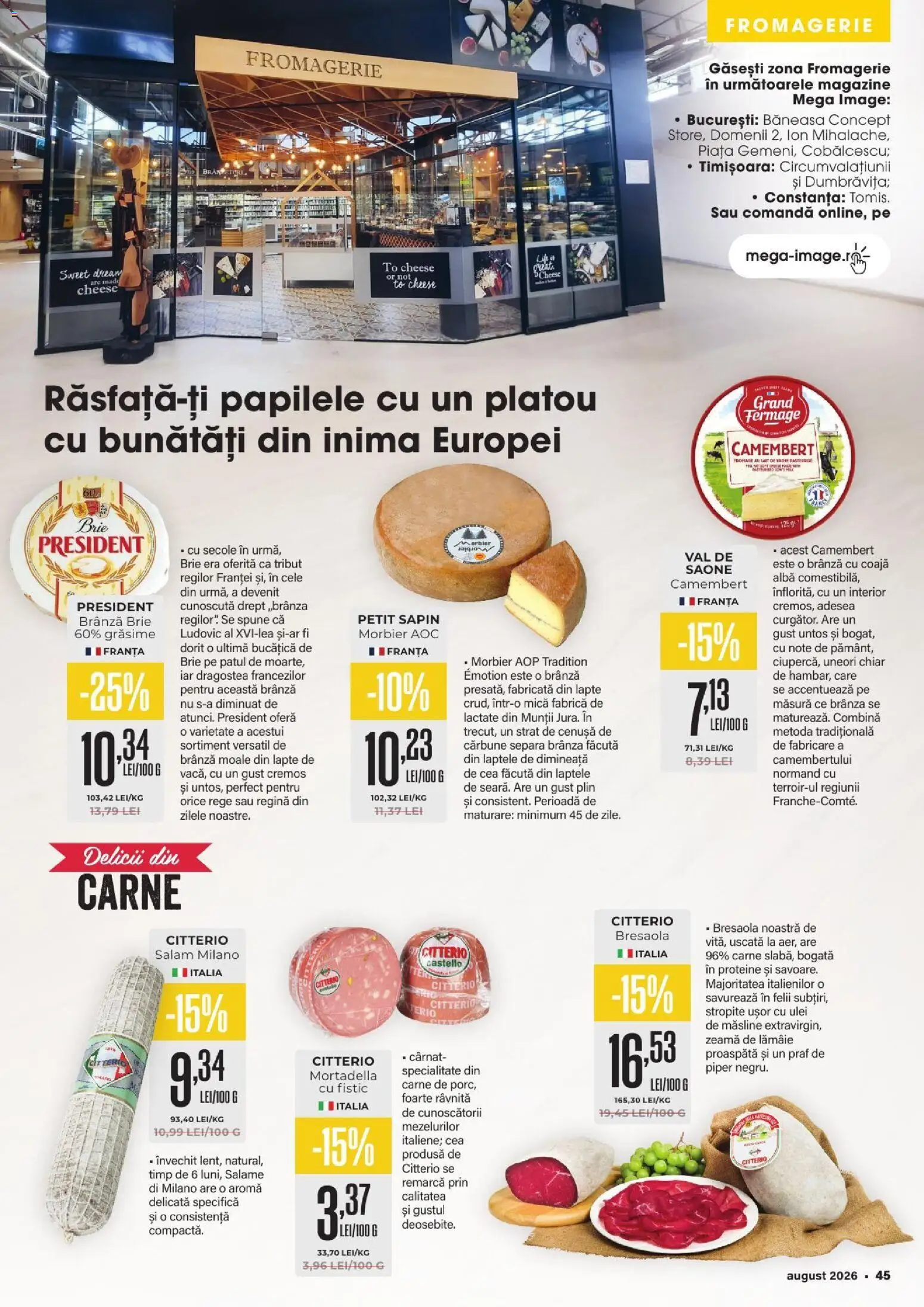 Catalog Mega Image 30 Iulie - 24 August 2026 | Pagina 45 | Produse: Masaüstü kılıfı, Măsline, Piper, Lămâie