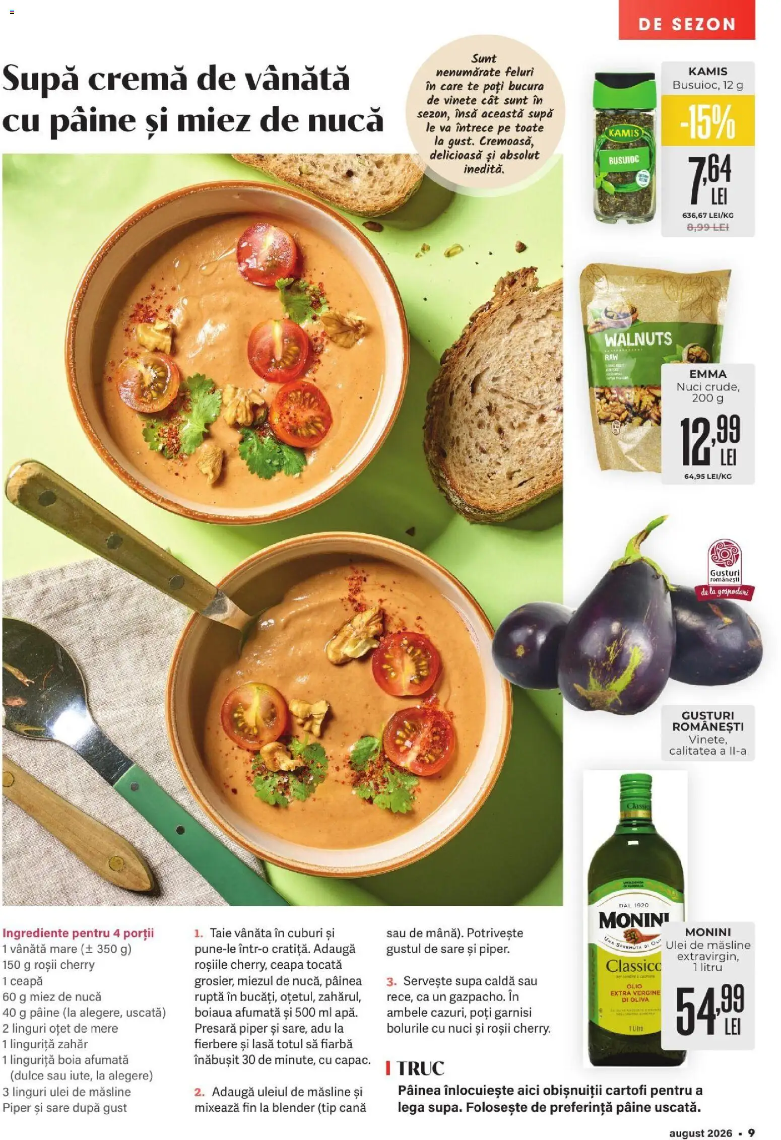 Catalog Mega Image 30 Iulie - 24 August 2026 | Pagina 9 | Produse: Vânătă, Blender, Linguri, Roșii