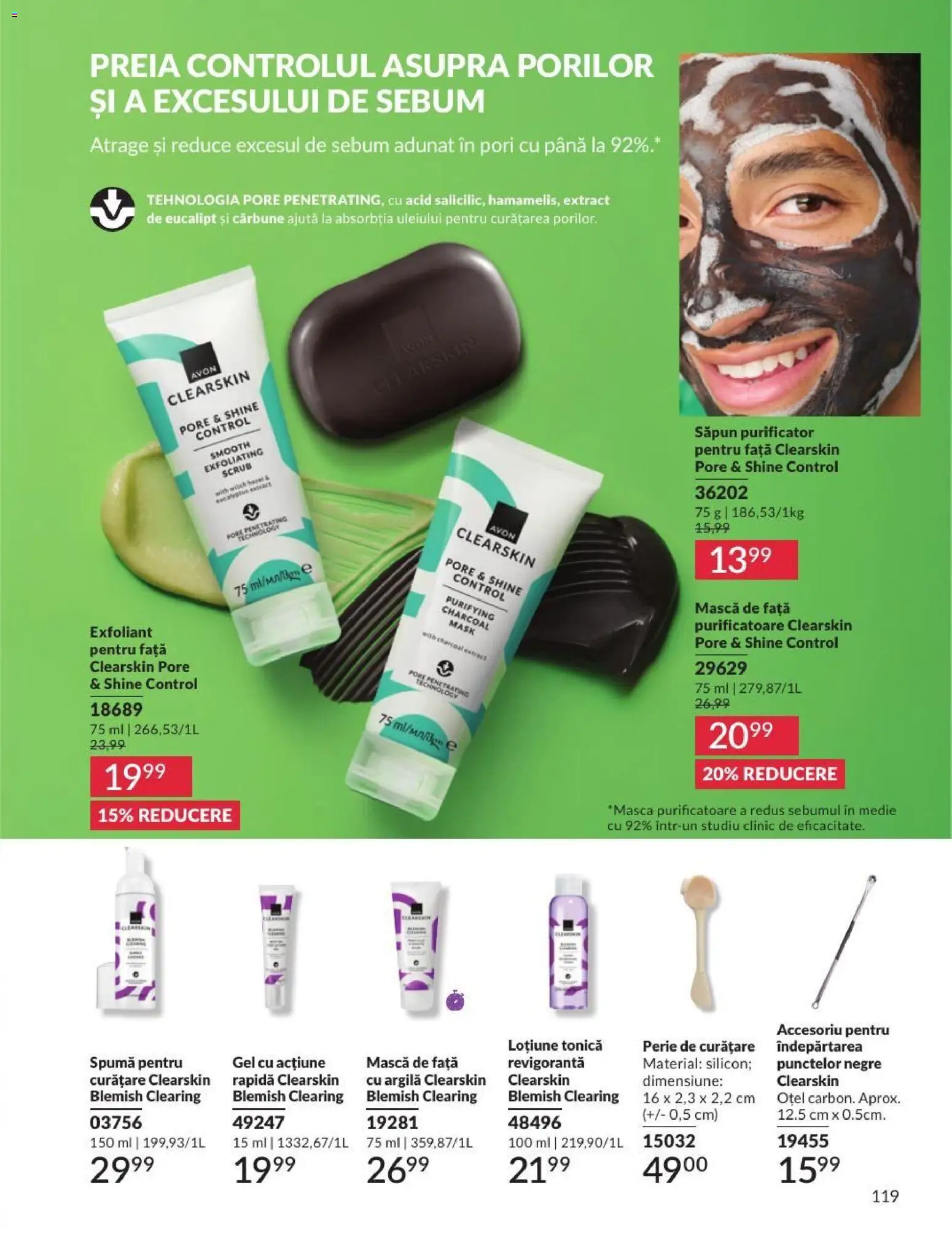 Catalog Avon 1 - 30 August 2026 | Pagina 119 | Produse: Loțiune tonică, Exfoliant, Scrub, Perie