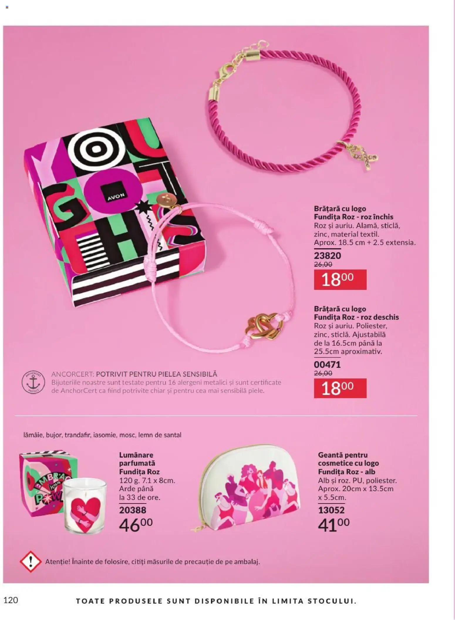 Catalog Avon 1 - 30 August 2026 | Pagina 120 | Produse: Geantă, Brățară, Lumânare