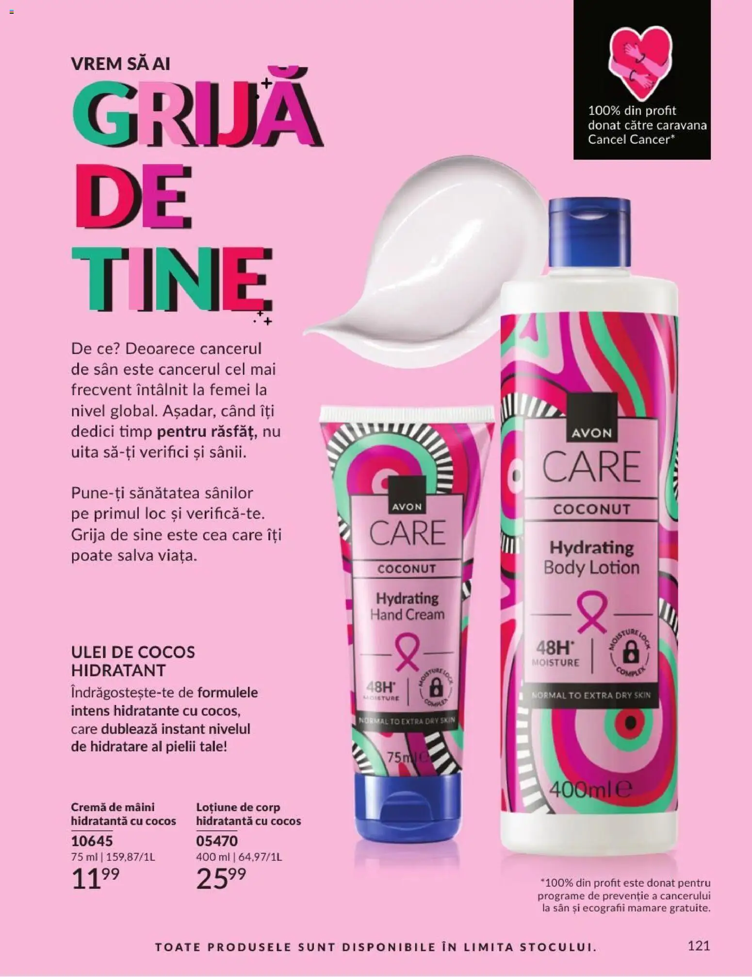 Catalog Avon 1 - 30 August 2026 | Pagina 121 | Produse: Body, Cremă, Ulei, Cremă de mâini