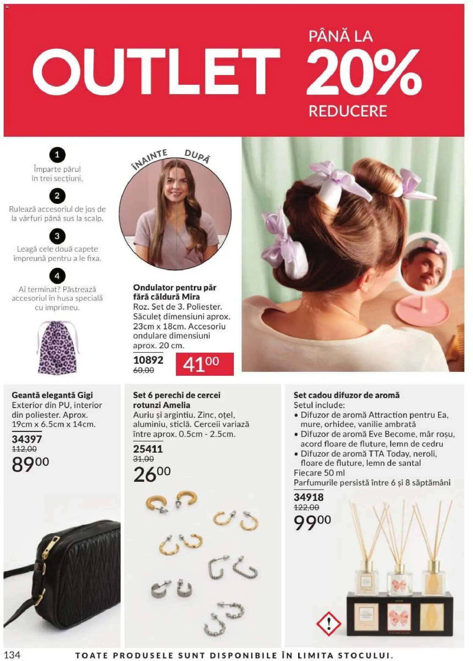 Catalog Avon 1 - 30 August 2026 | Pagina 134 | Produse: Difuzor, Geantă, Cercei, Ondulator