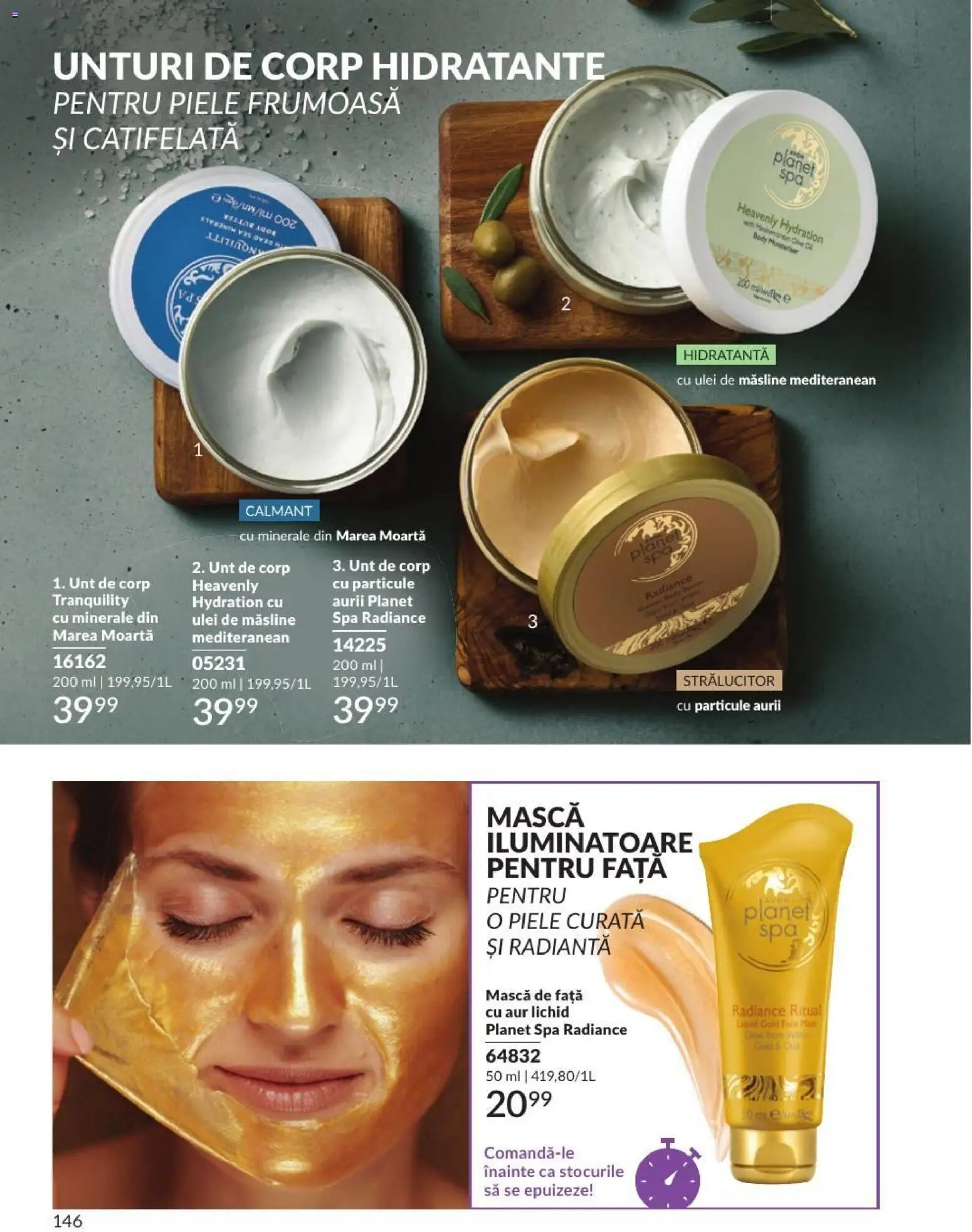Catalog Avon 1 - 30 August 2026 | Pagina 146 | Produse: Unt de corp, Body, Măsline, Unt