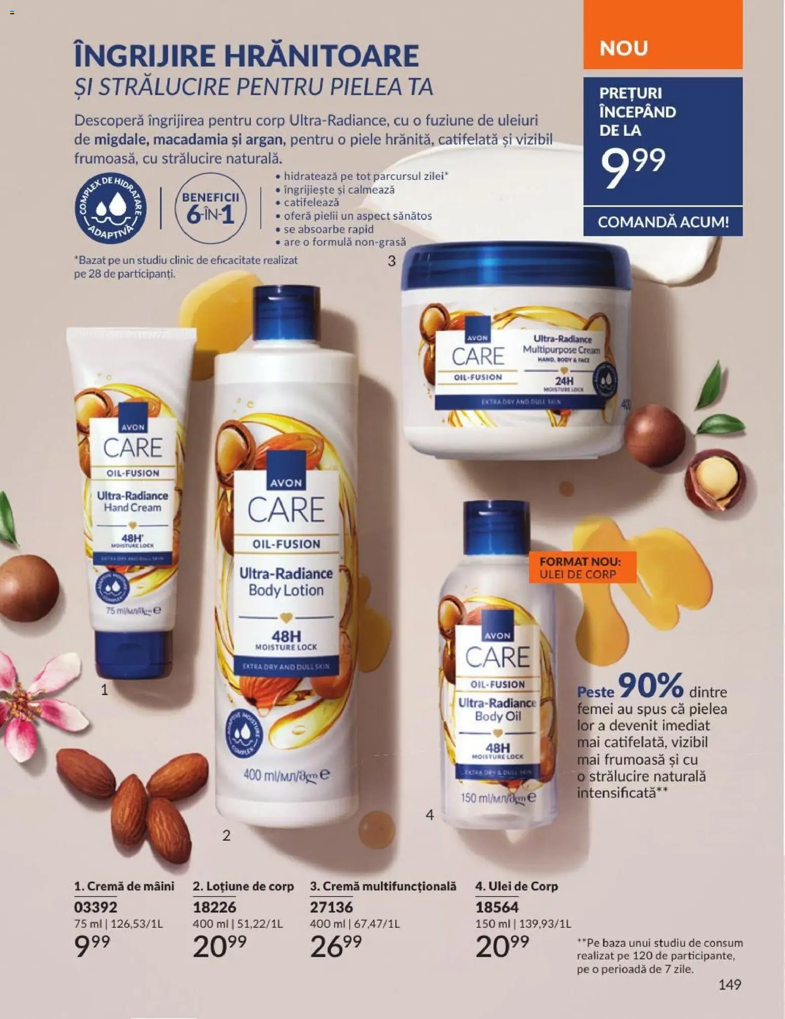 Catalog Avon 1 - 30 August 2026 | Pagina 149 | Produse: Ulei de corp, Cremă, Ulei, Pește