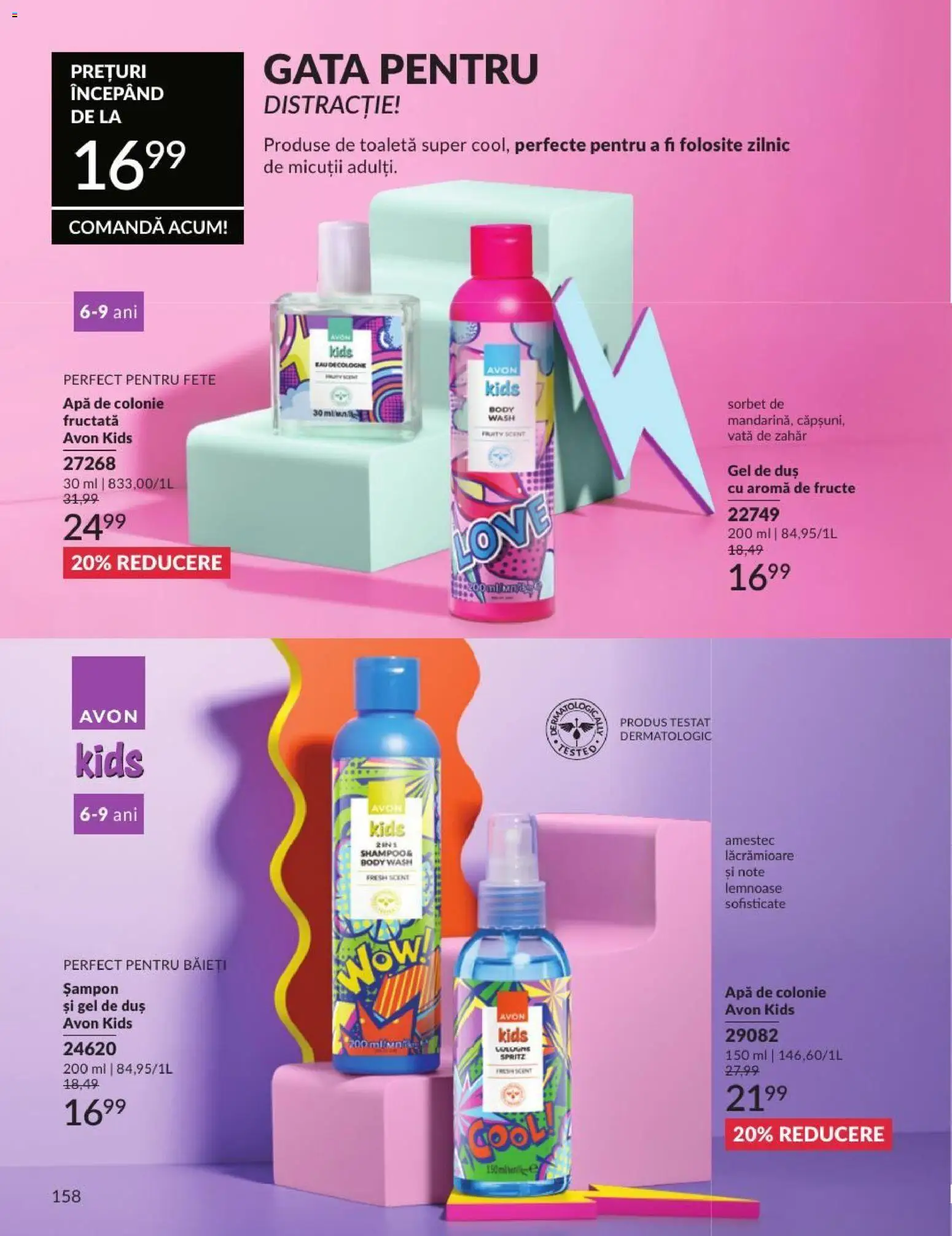 Catalog Avon 1 - 30 August 2026 | Pagina 158 | Produse: Duș, Șampon, Apă, Fructe