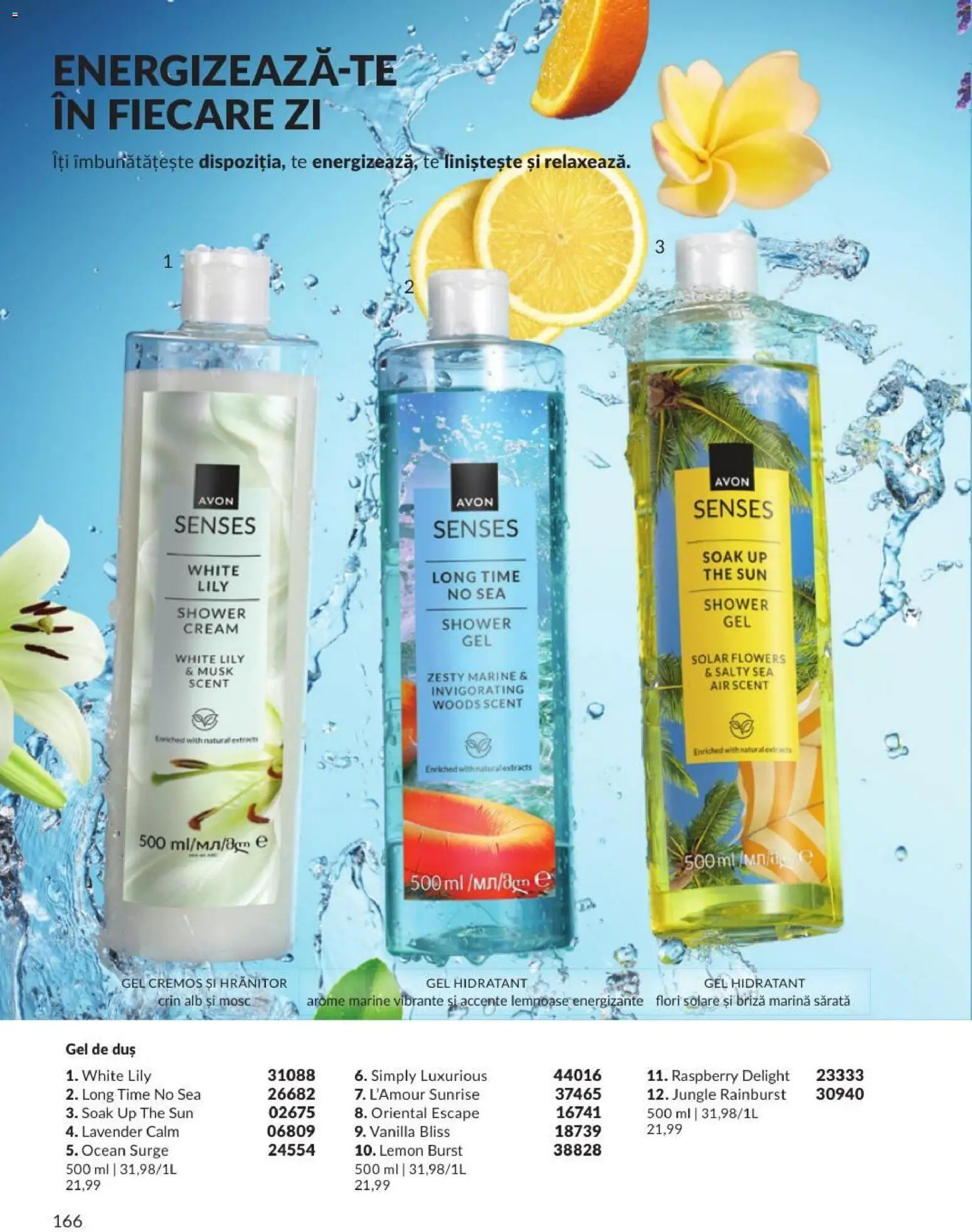 Catalog Avon 1 - 30 August 2026 | Pagina 166 | Produse: Duș, Gel de duș