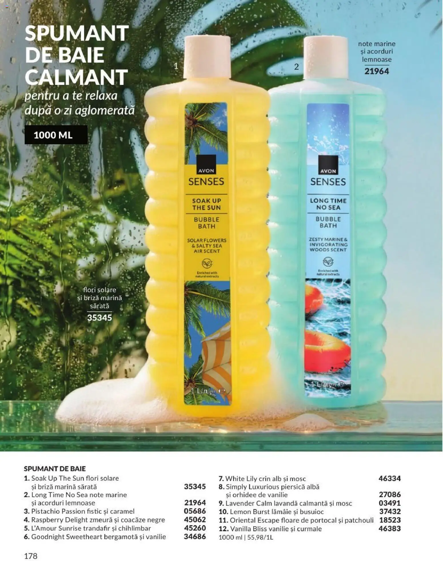 Catalog Avon 1 - 30 August 2026 | Pagina 178 | Produse: Zmeură, Fistic, Spumant de baie, Lămâie