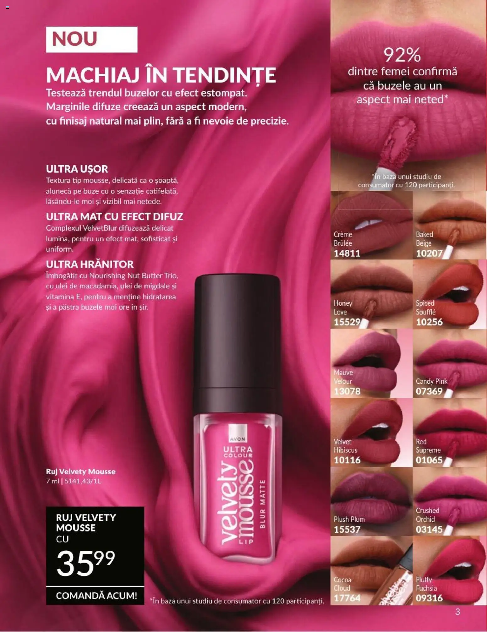 Catalog Avon 1 - 30 August 2026 | Pagina 3 | Produse: Machiaj, Ruj, Migdale, Ulei